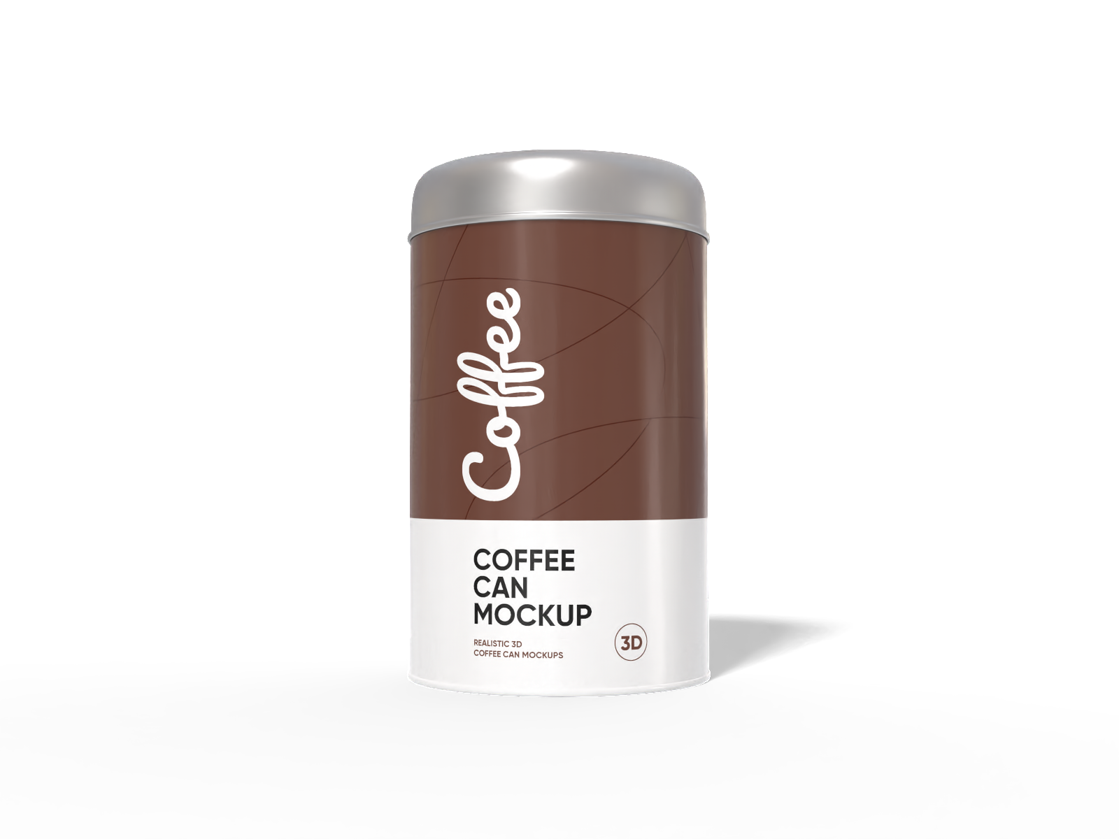Tall coffee can mockup