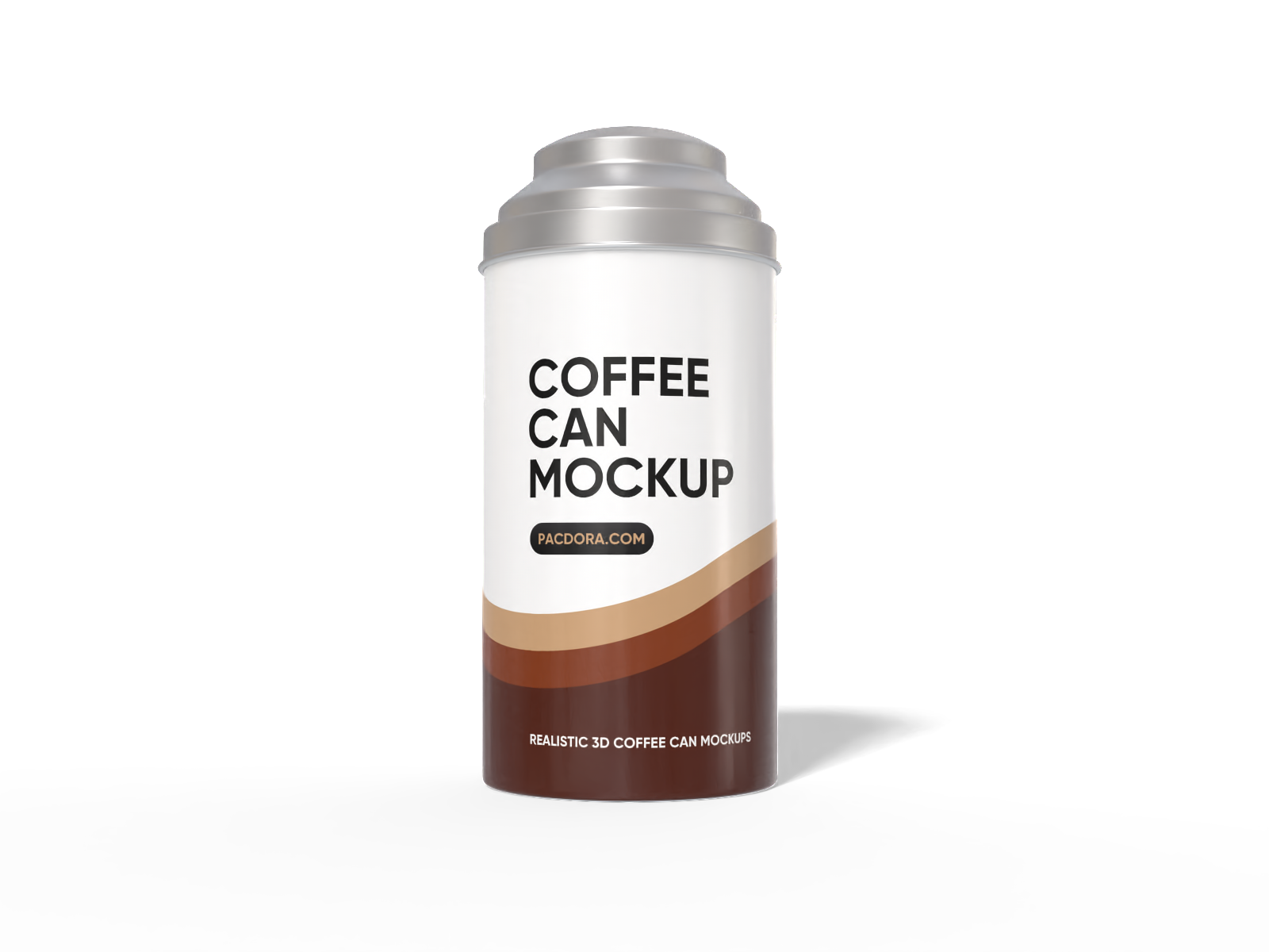 White coffee can mockup