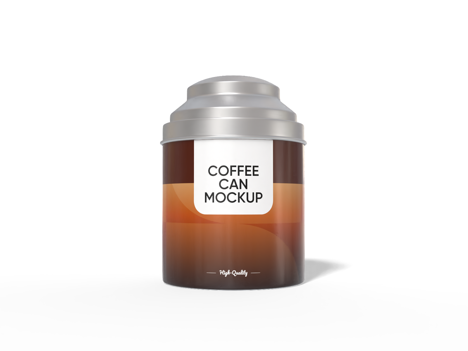 Round coffee can mockup