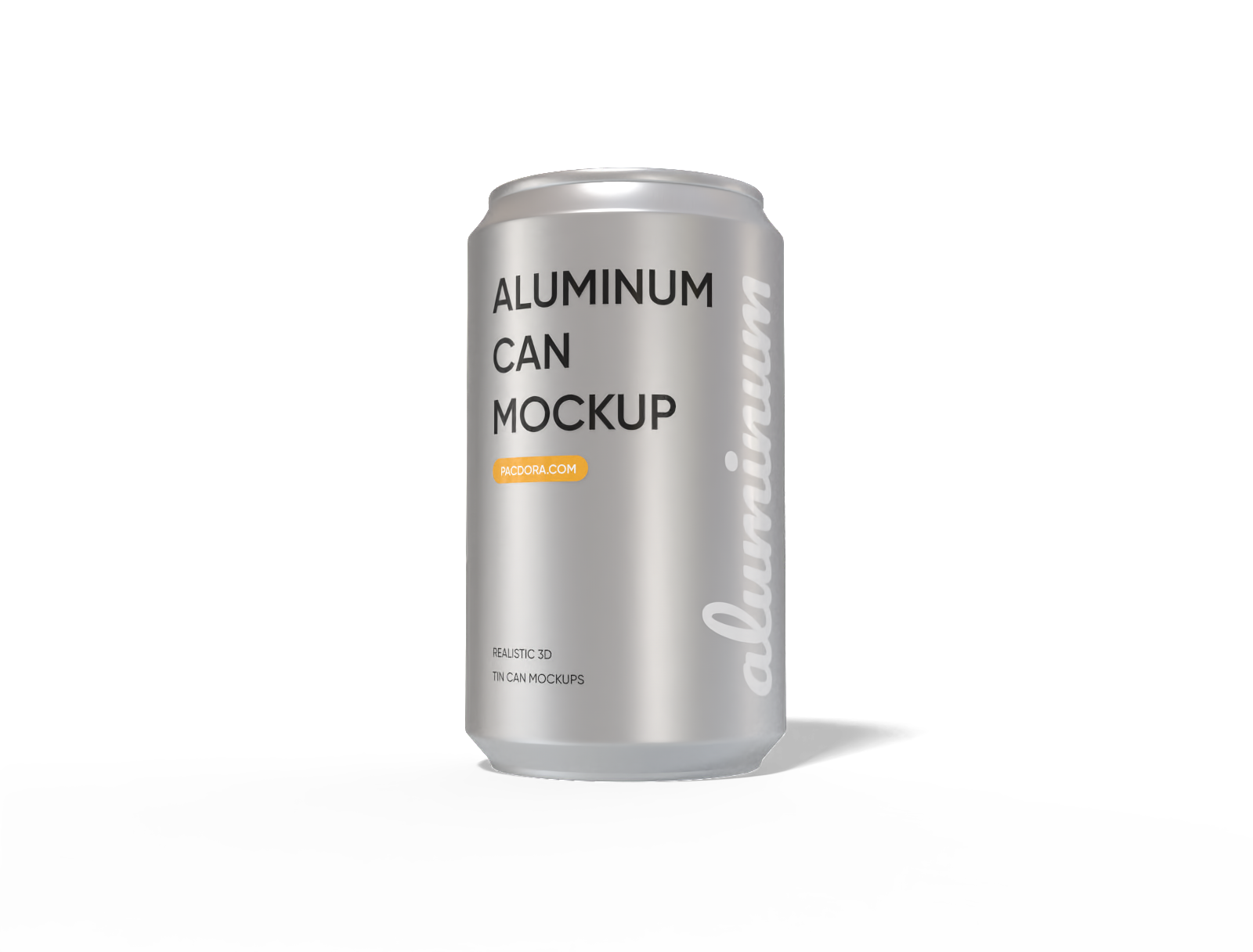 330 ml aluminum can mockup