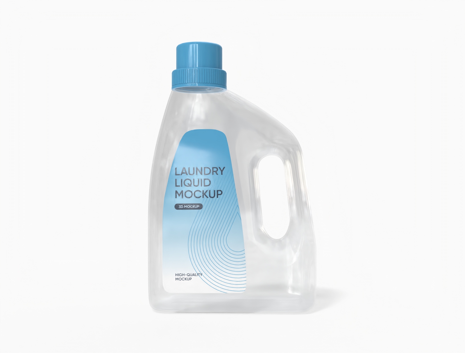 2 L plastic detergent bottle mockup