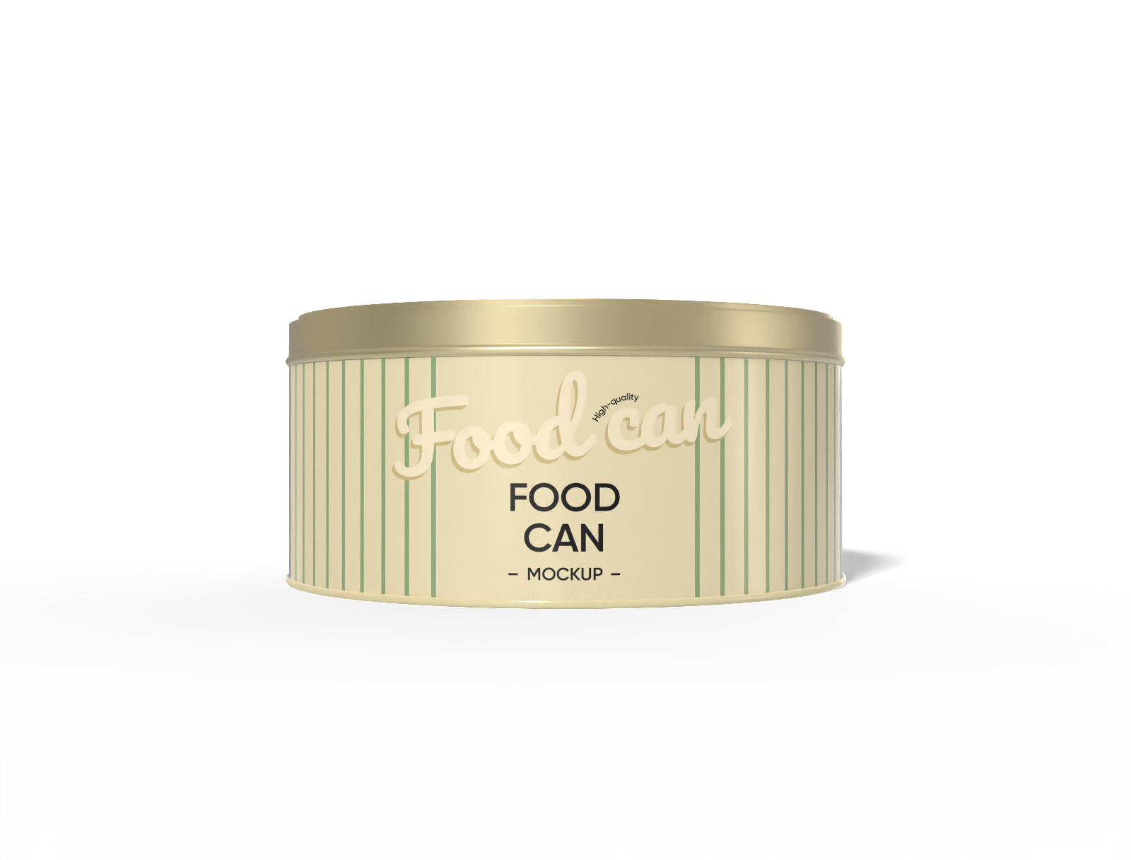 Short food can mockup