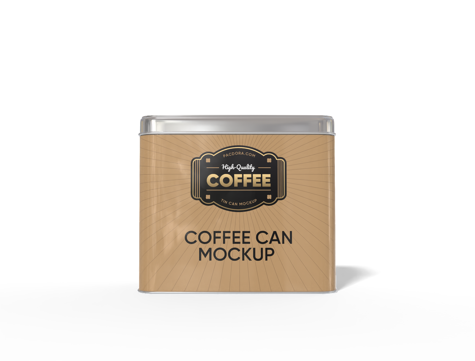 Large coffee can mockup