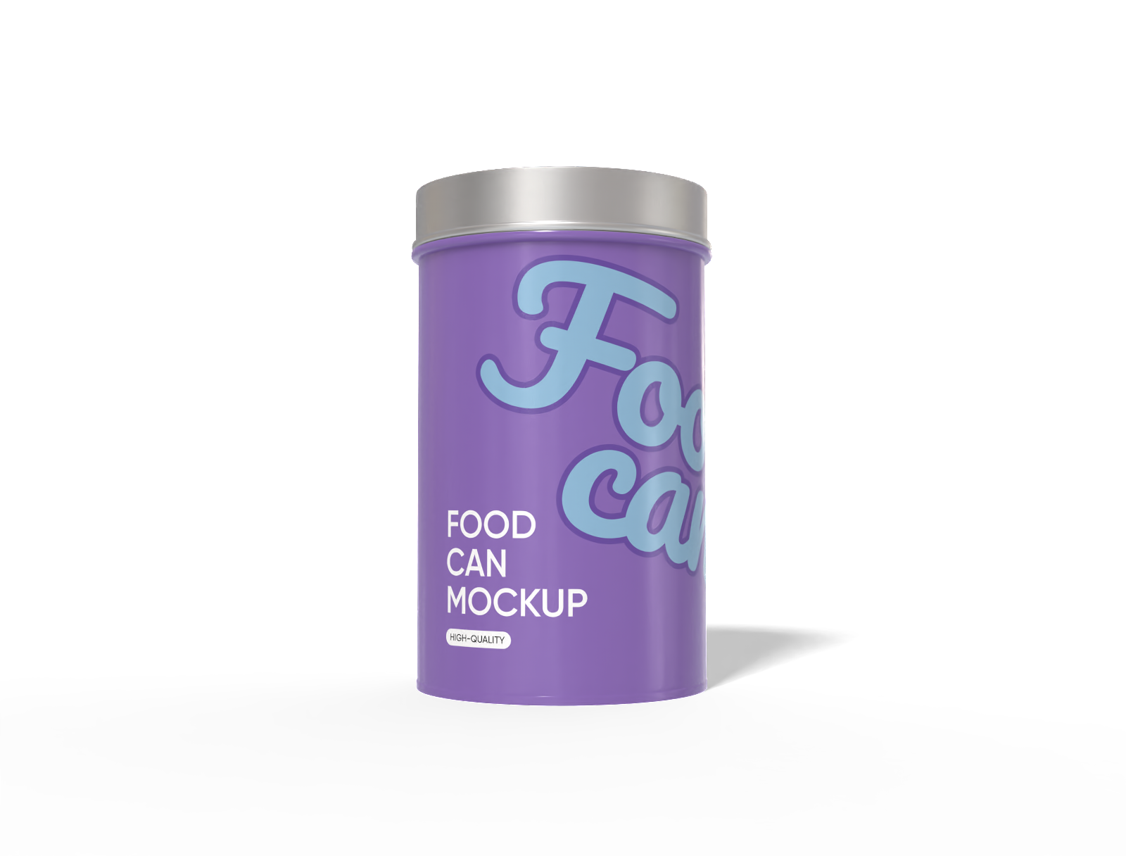 Metal food can mockup