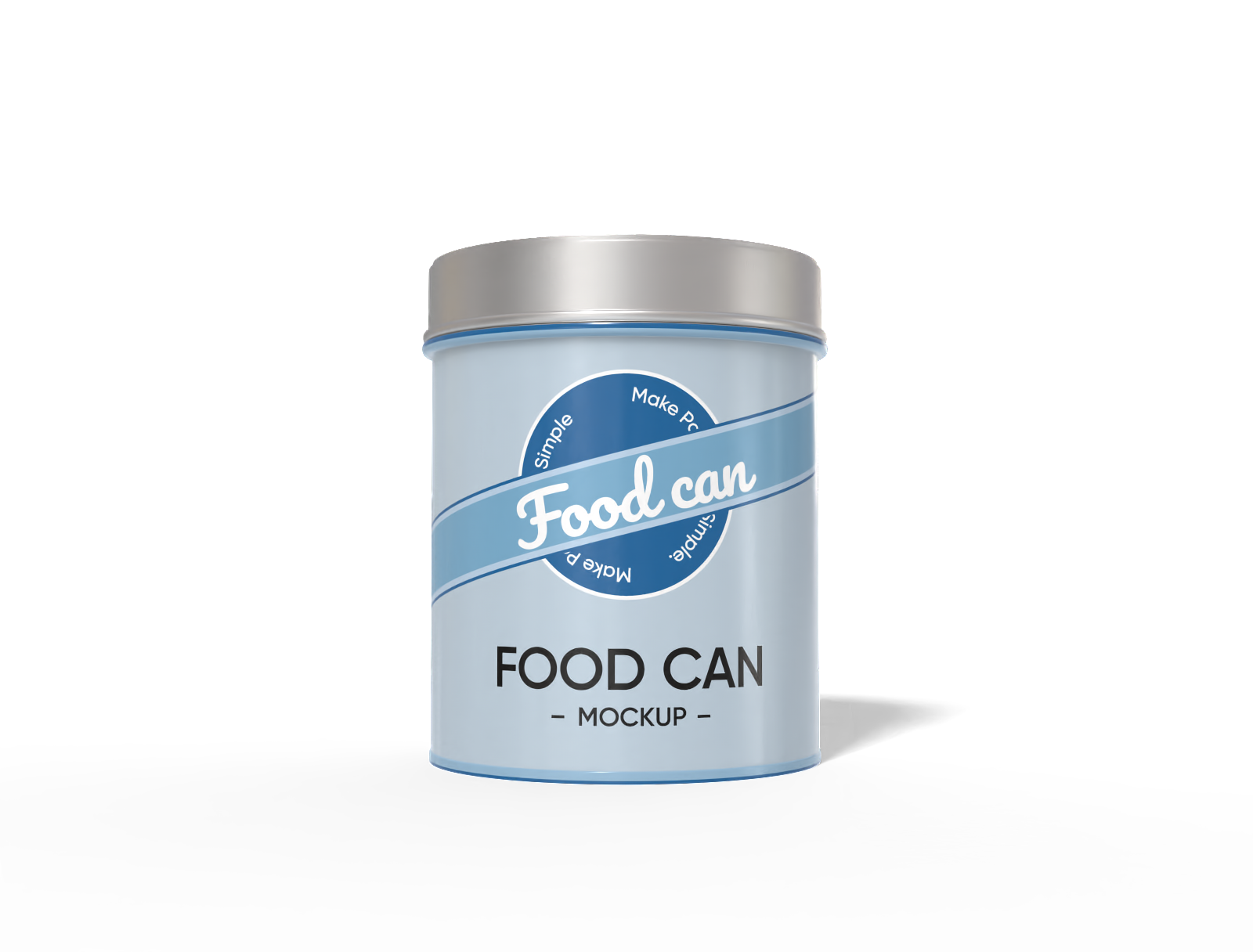 Round food can mockup