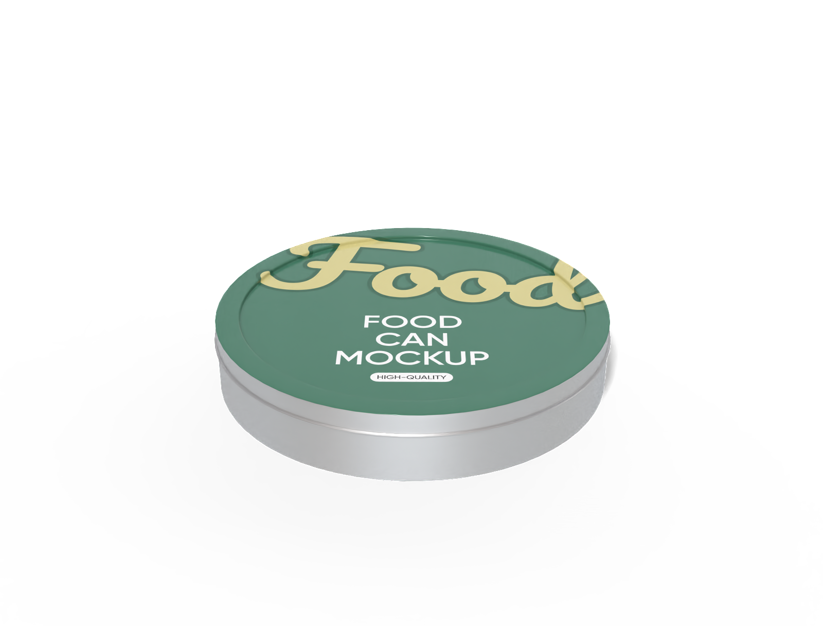 Round food can mockup