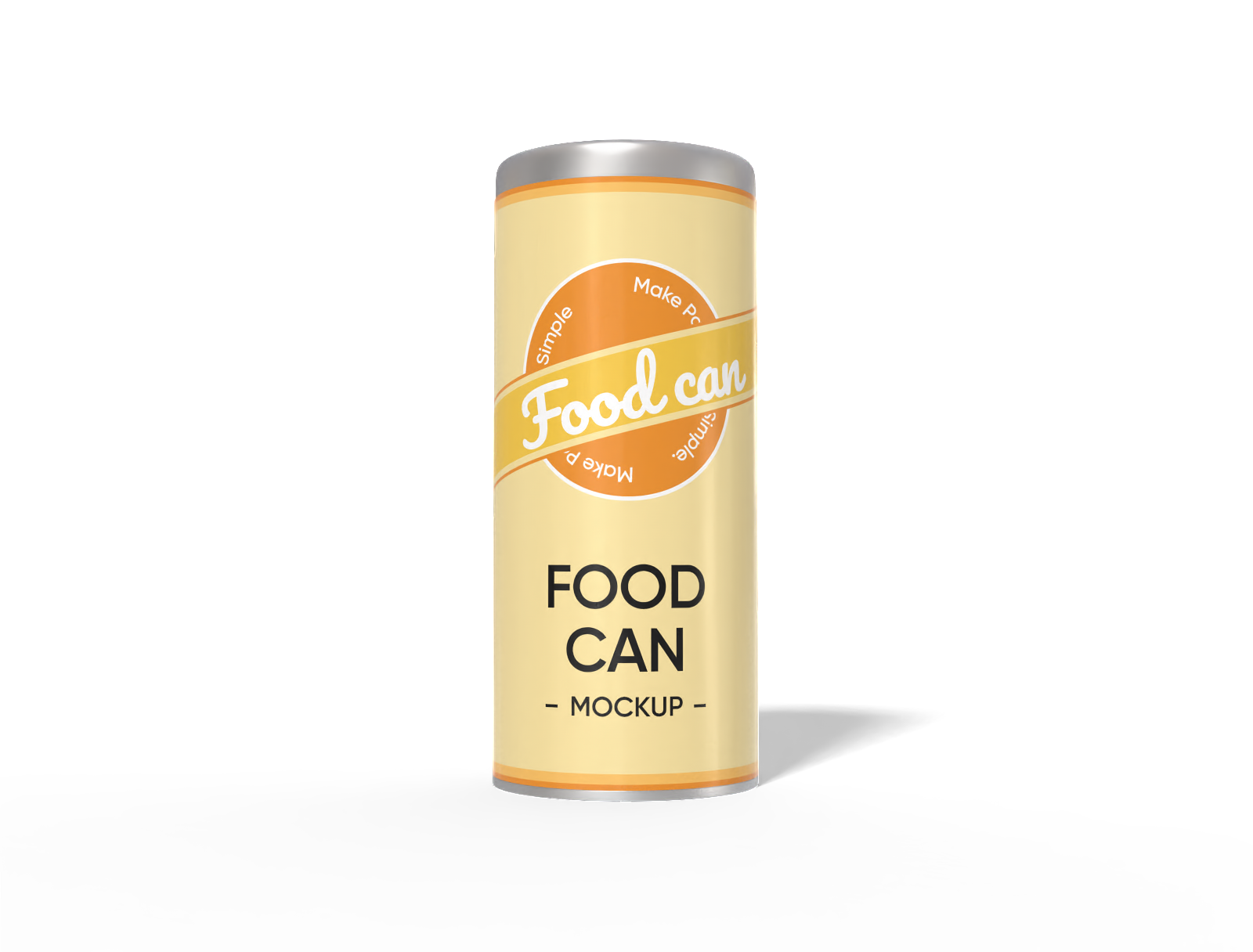 Slim food can mockup Slim food can mockup