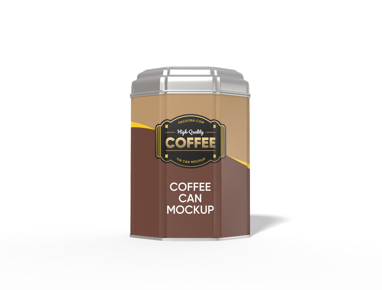 Coffee tin can mockup