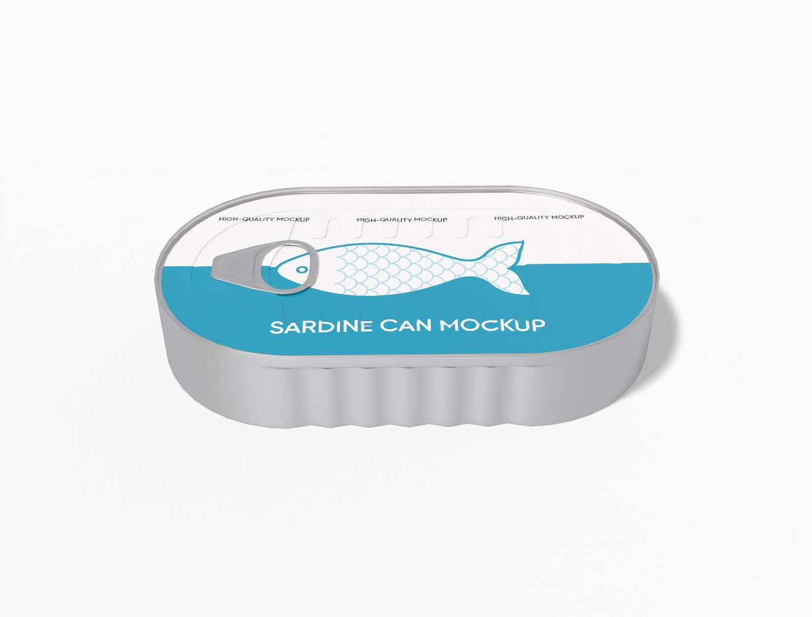 Oval can mockup