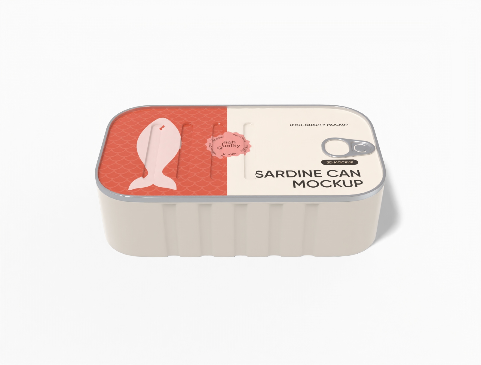 Rectangular can mockup