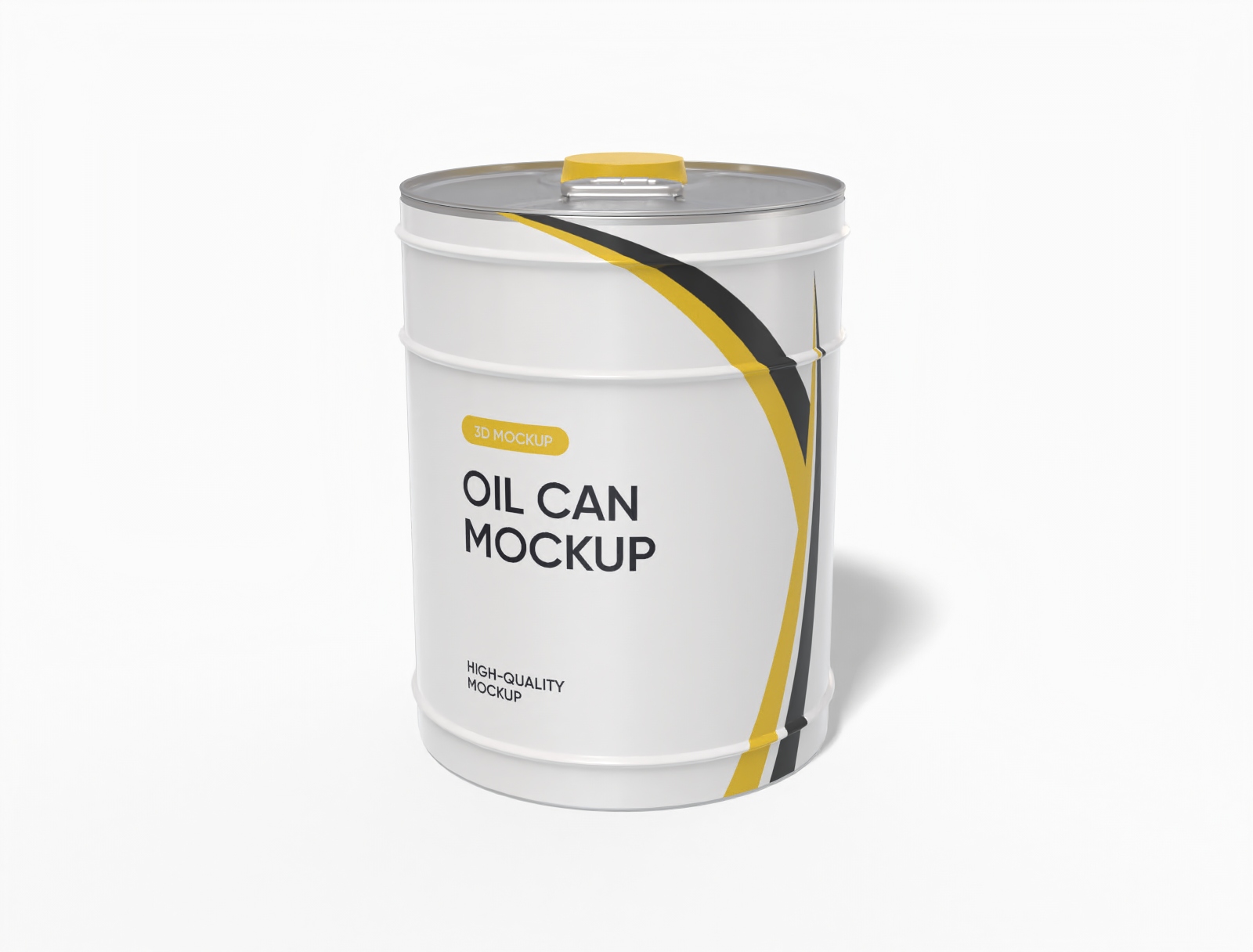 Ribbed oil can mockup