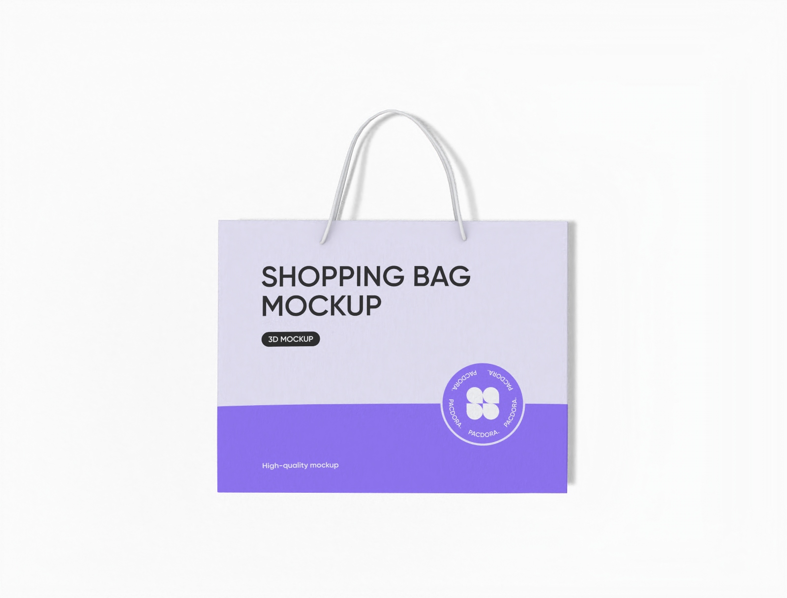 Rope handle bag mockup