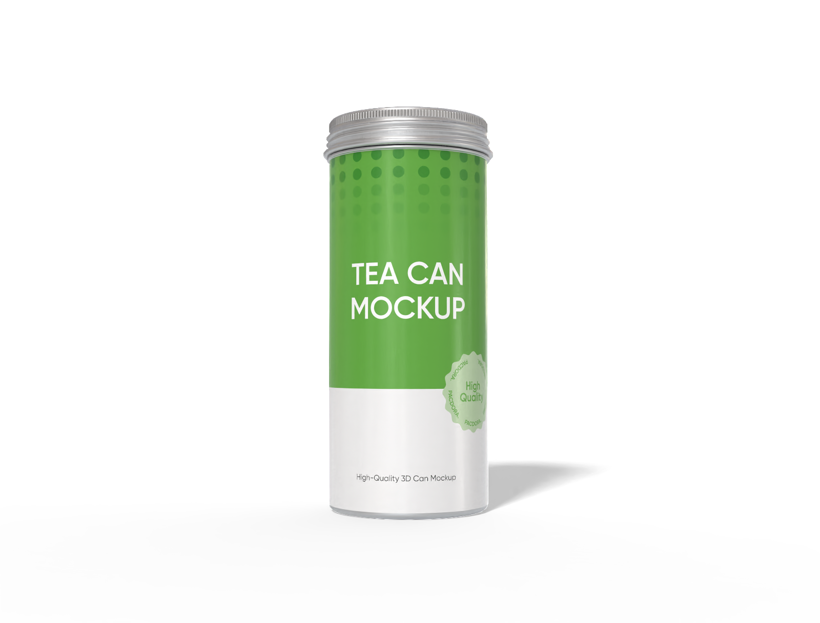 Tall tea can mockup
