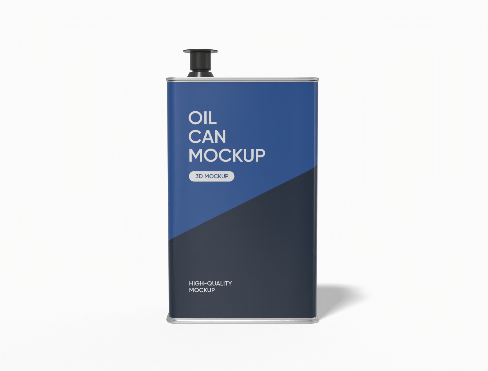 Square oil can mockup