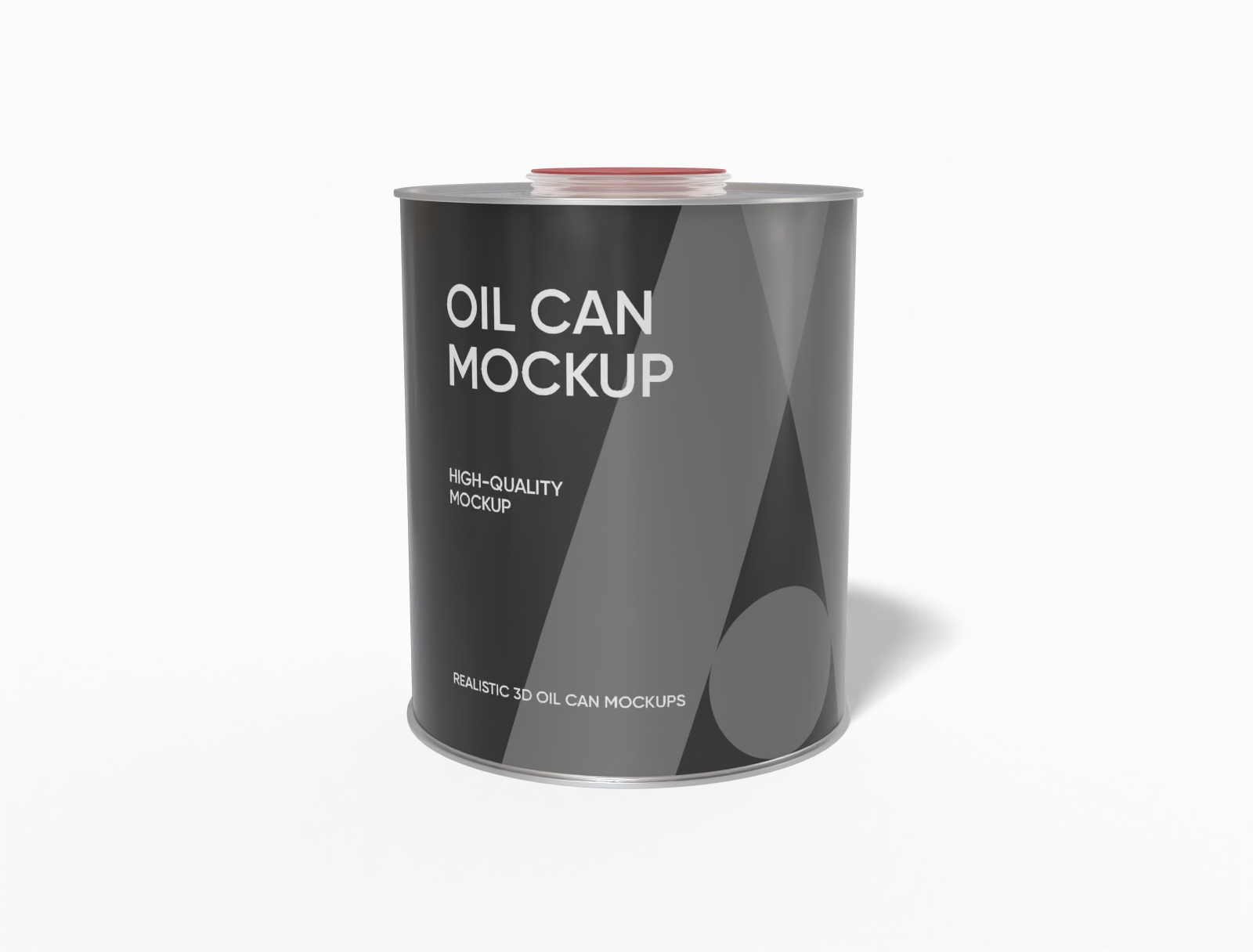 Short oil can mockup