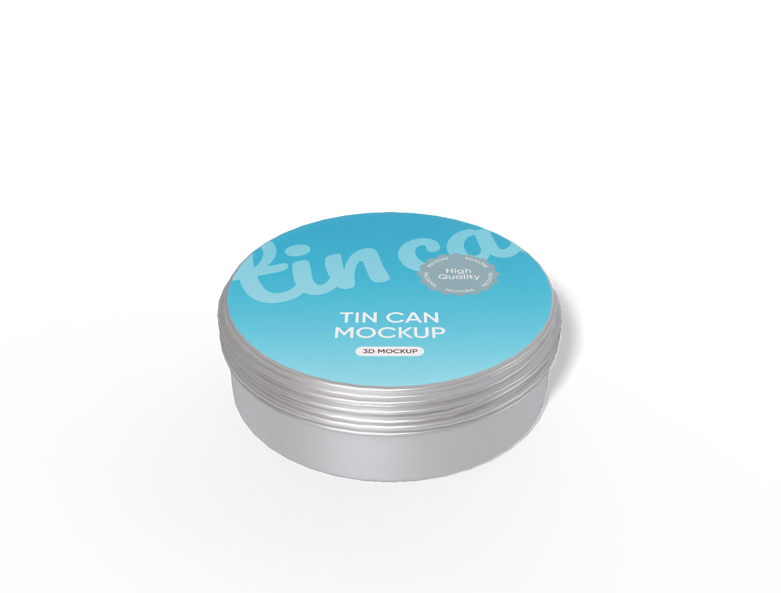 Round tin can mockup