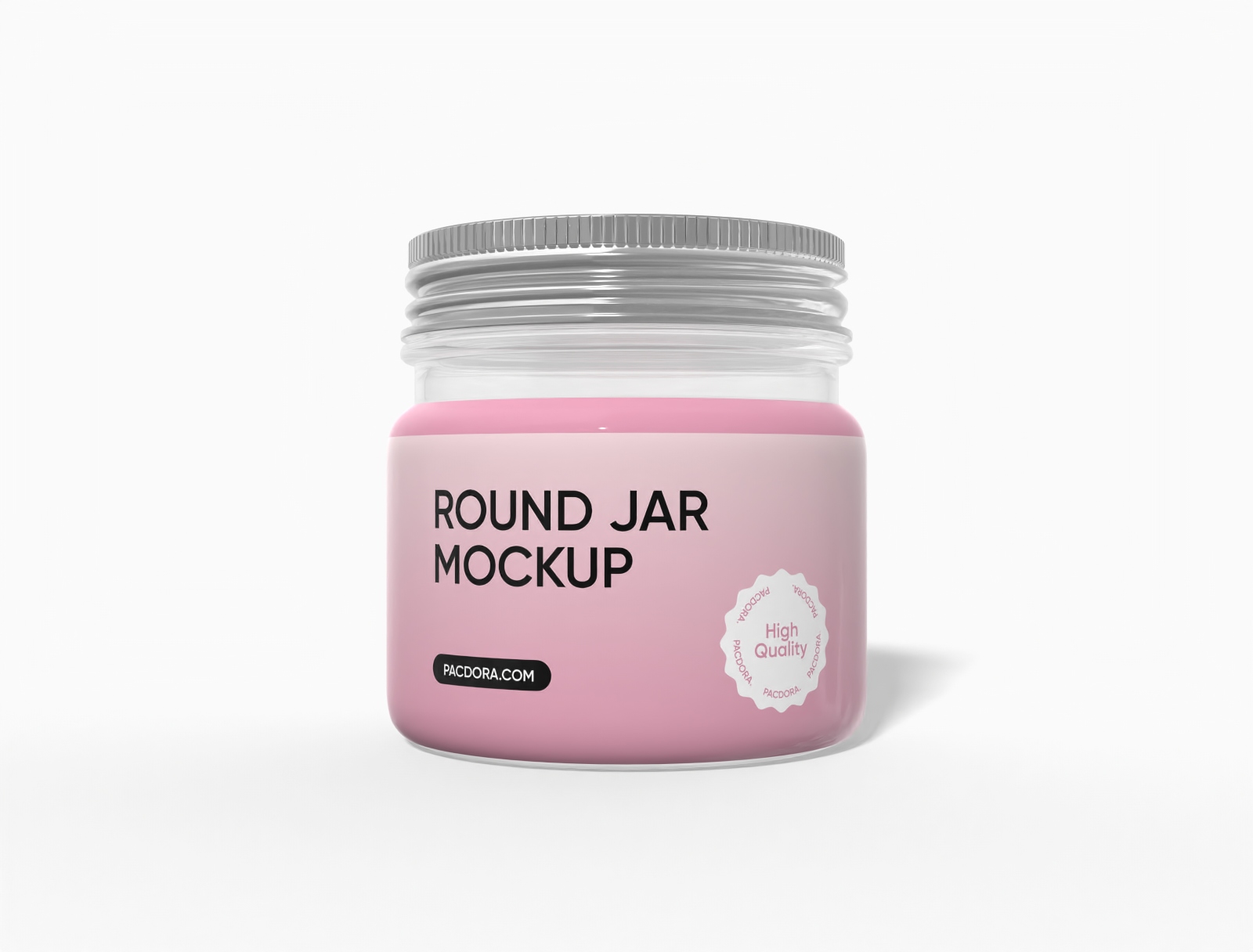 Round honey jar mockup