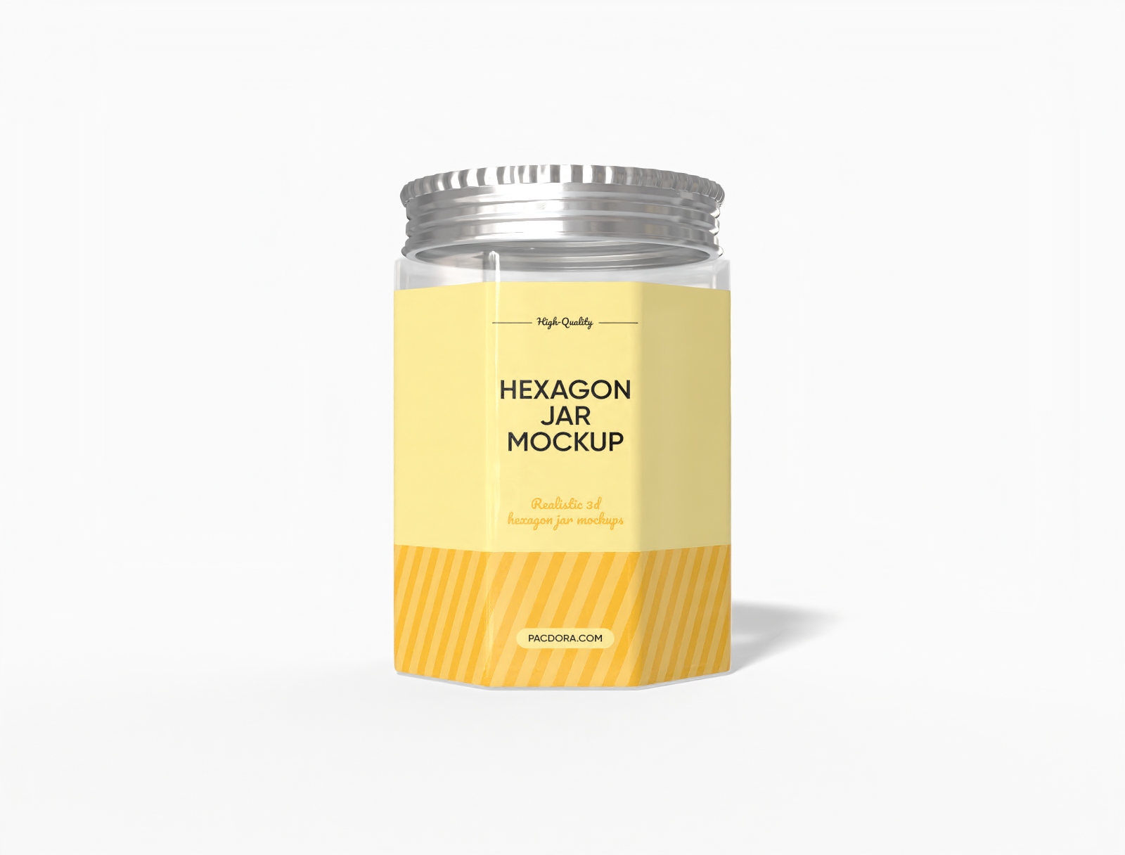 Tall hexagon jar mockup Tall hexagon jar mockup