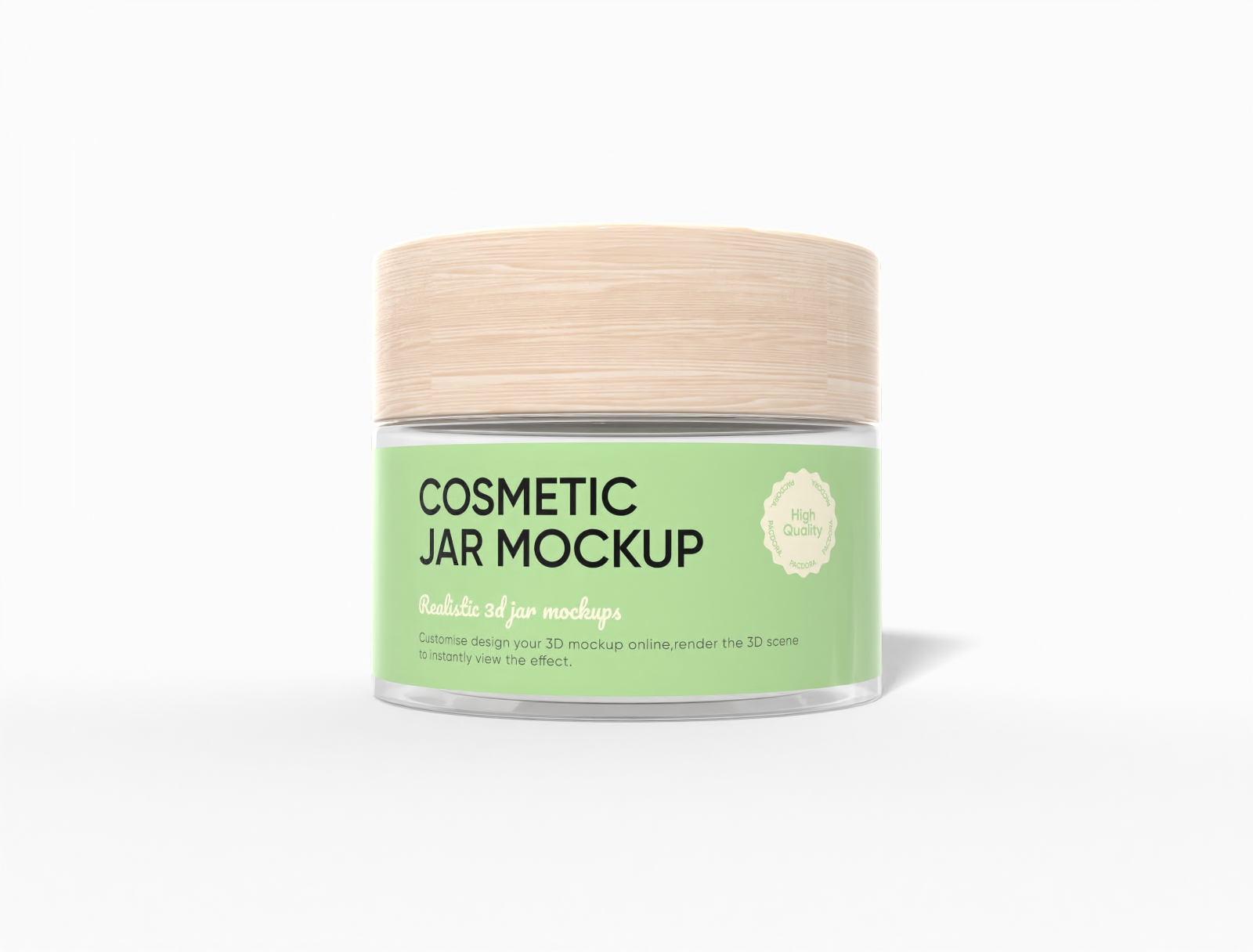 Cosmetic jar mockup