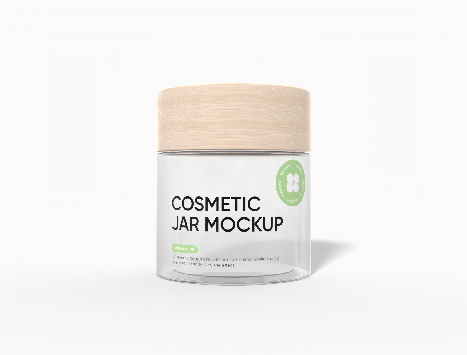 Cosmetic jar mockup