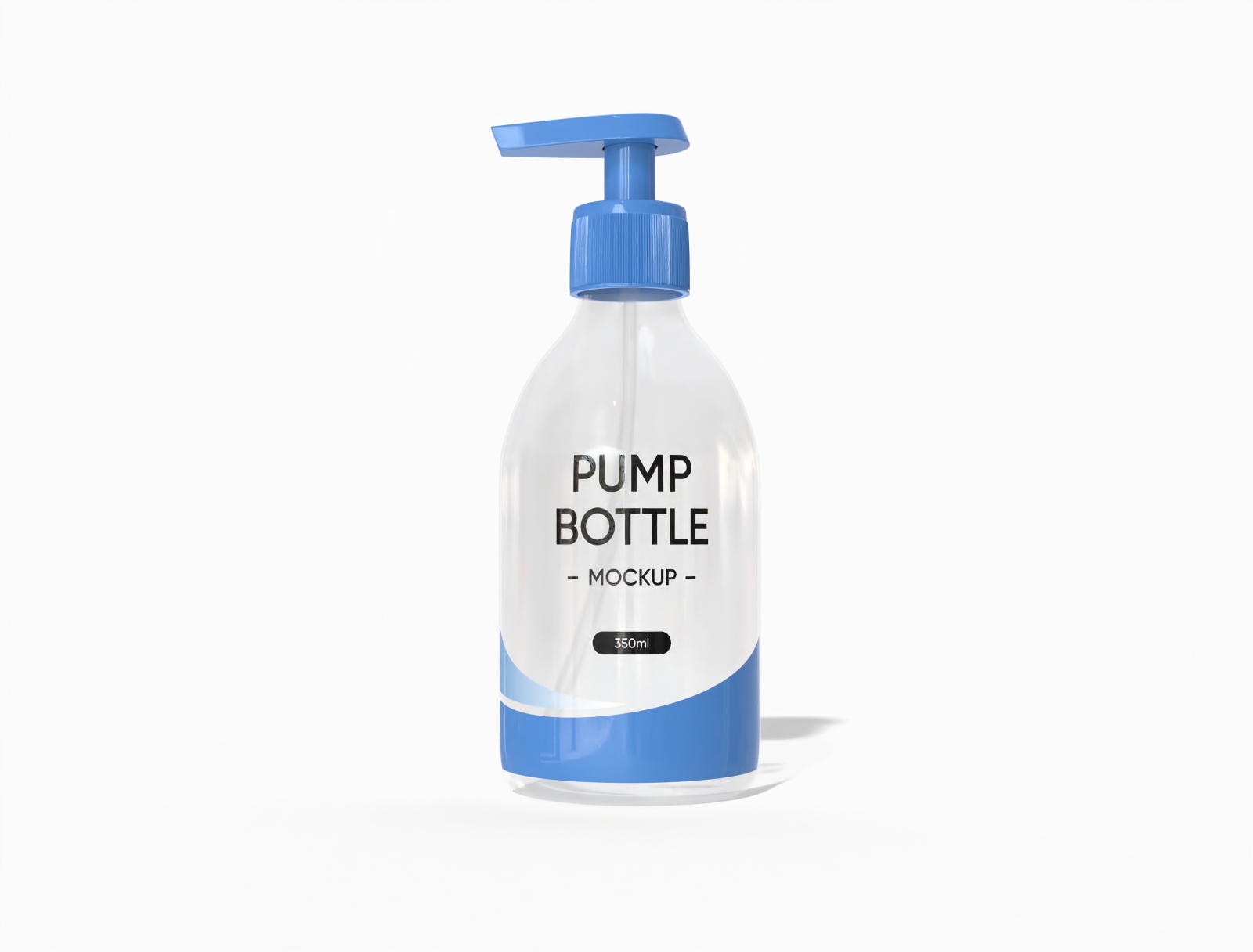 350 ml plastic pump bottle mockup