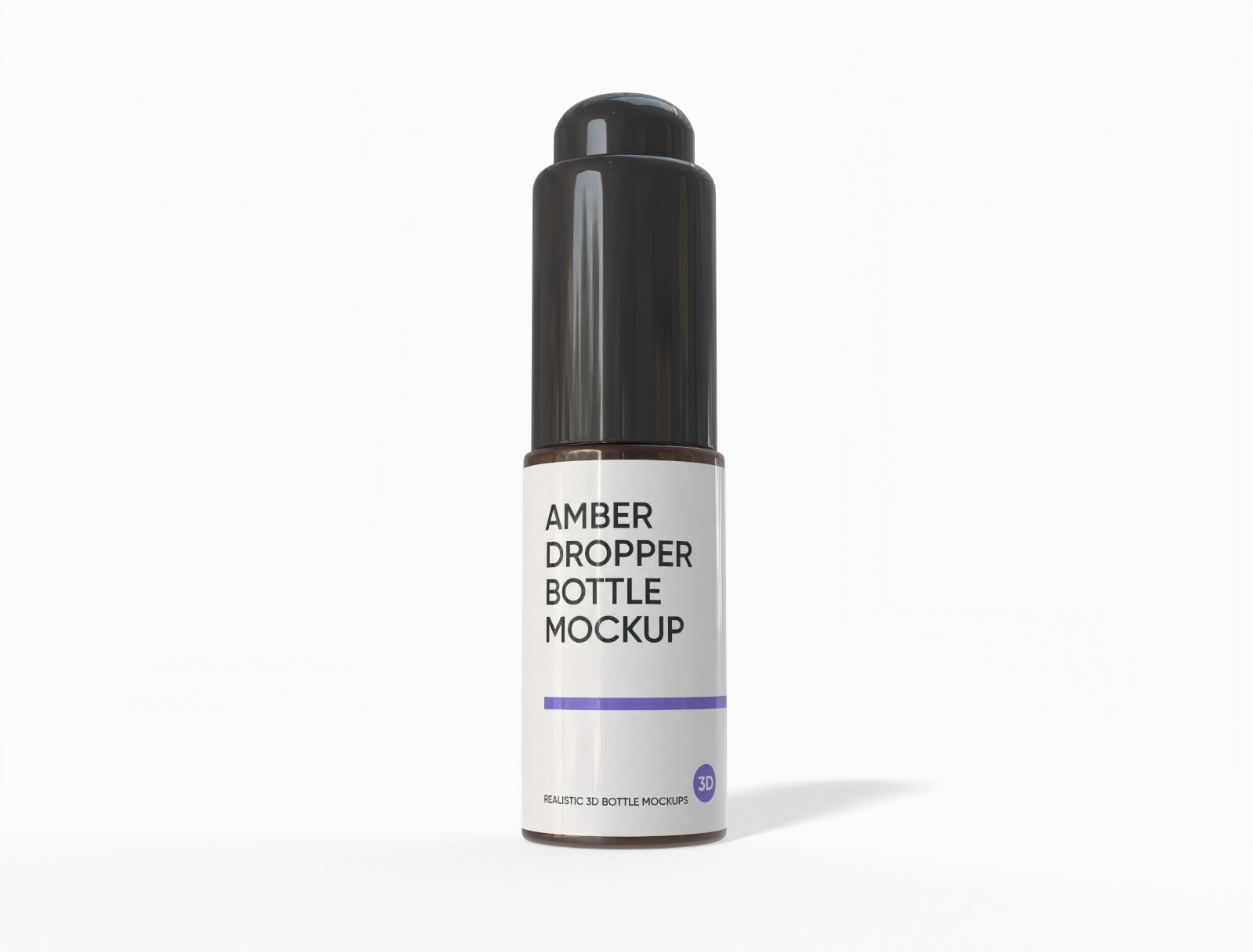 10 ml amber dropper bottle mockup