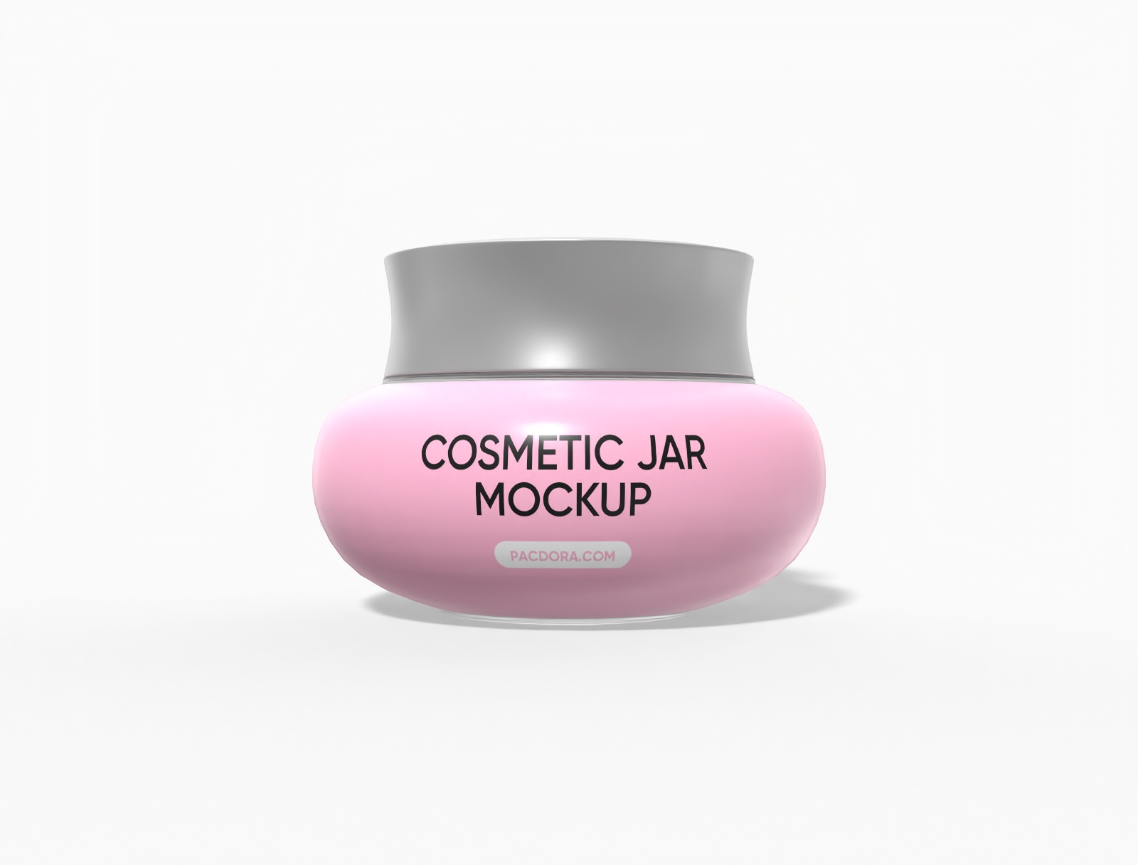 Rounded cosmetic jar mockup