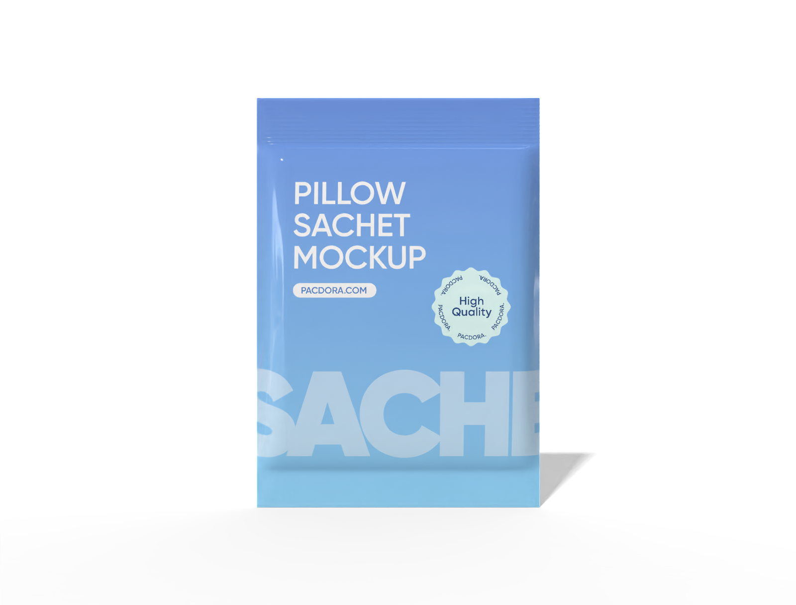 Sachet packaging mockup