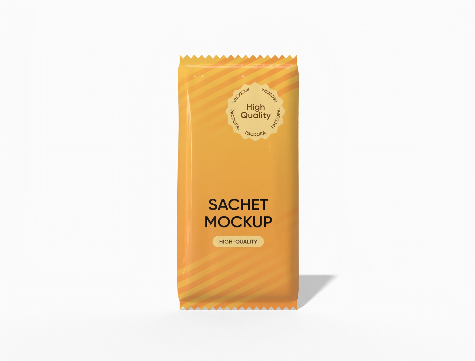 Sachet packaging mockup