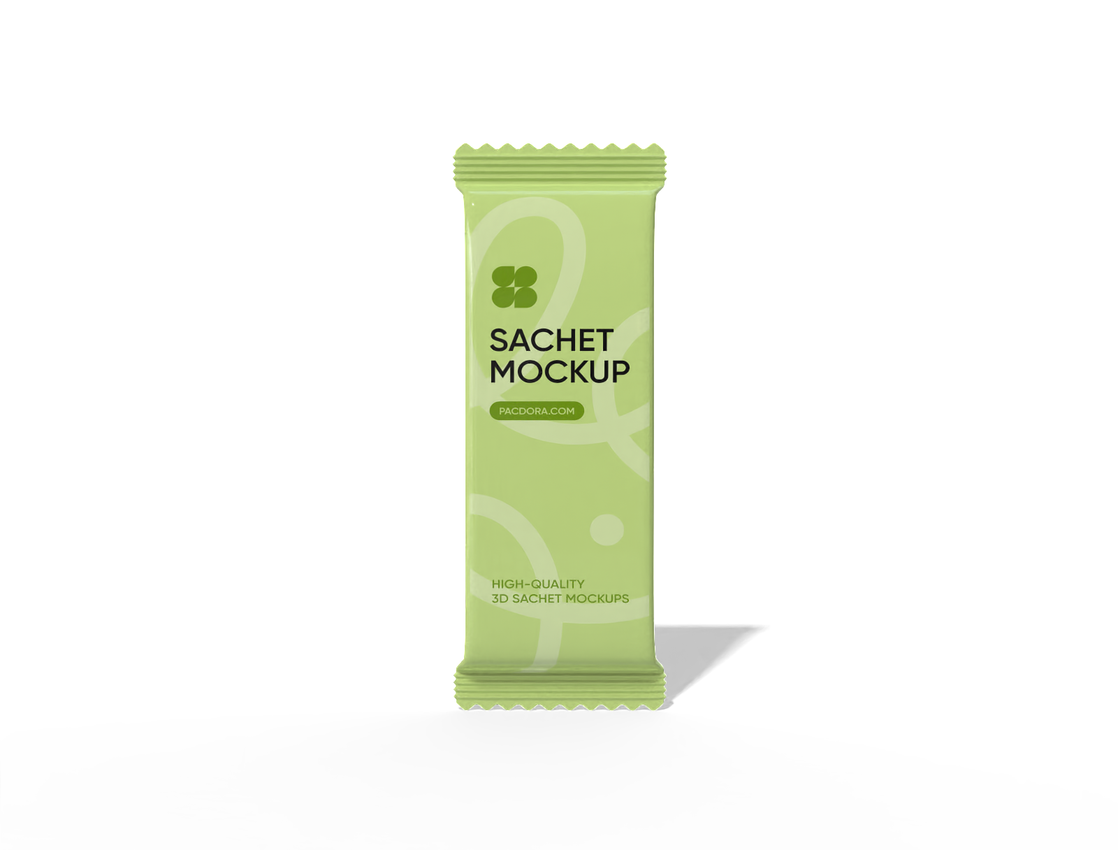 Stick sachet packaging mockup