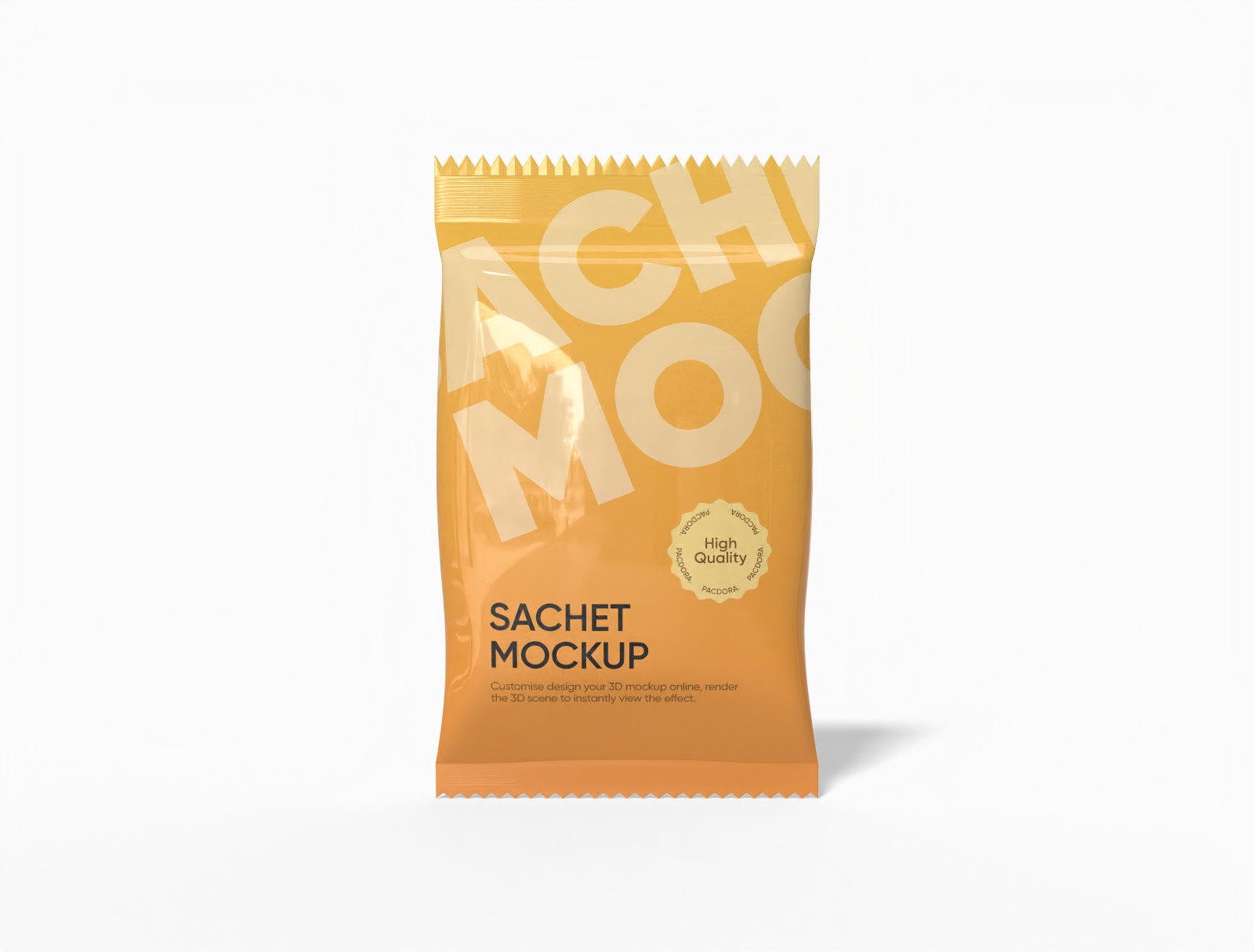 Chips snack sachet mockup