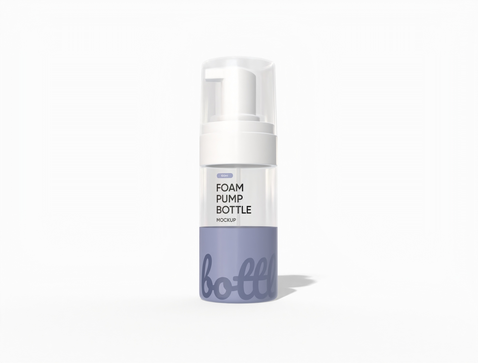 100 ml foam pump bottle mockup