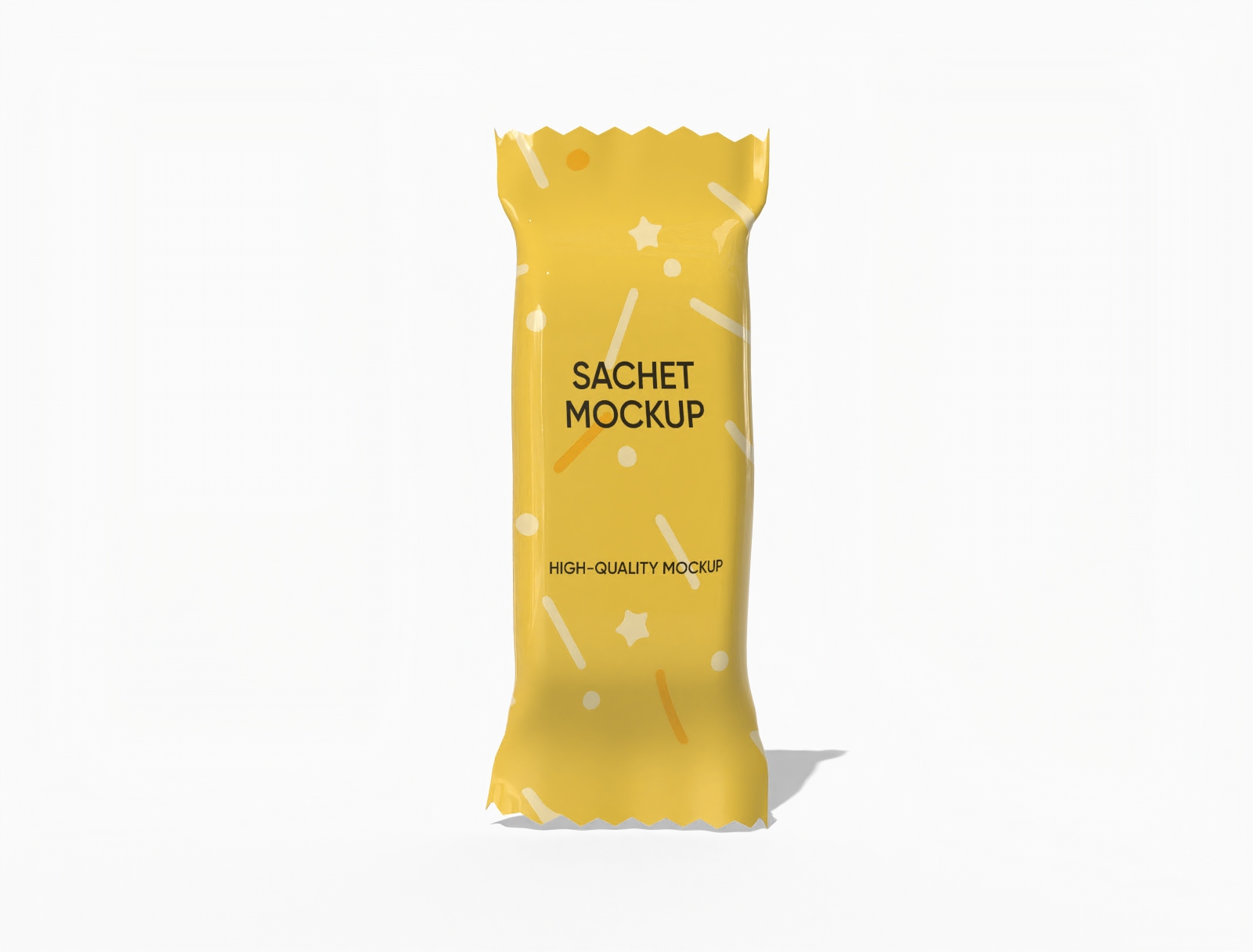 Sachet packaging mockup