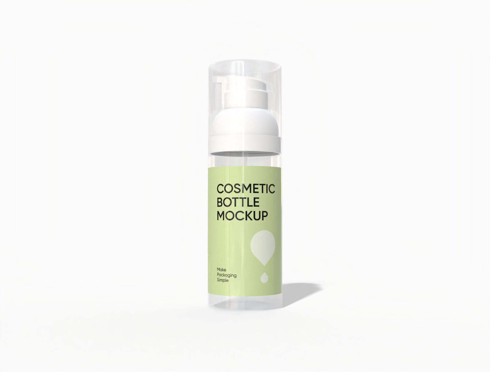 125 ml cosmetic bottle mockup