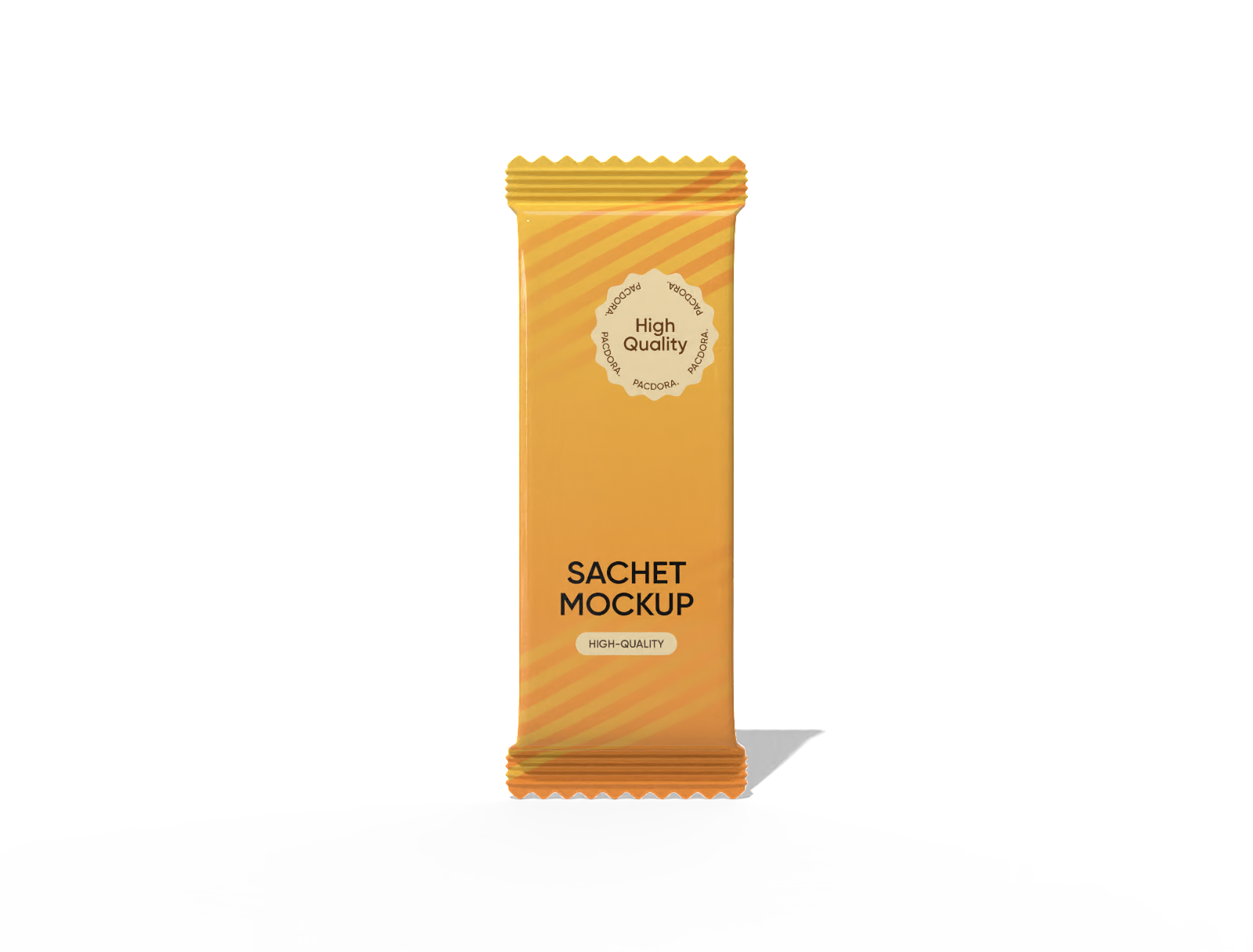 Sachet packaging mockup