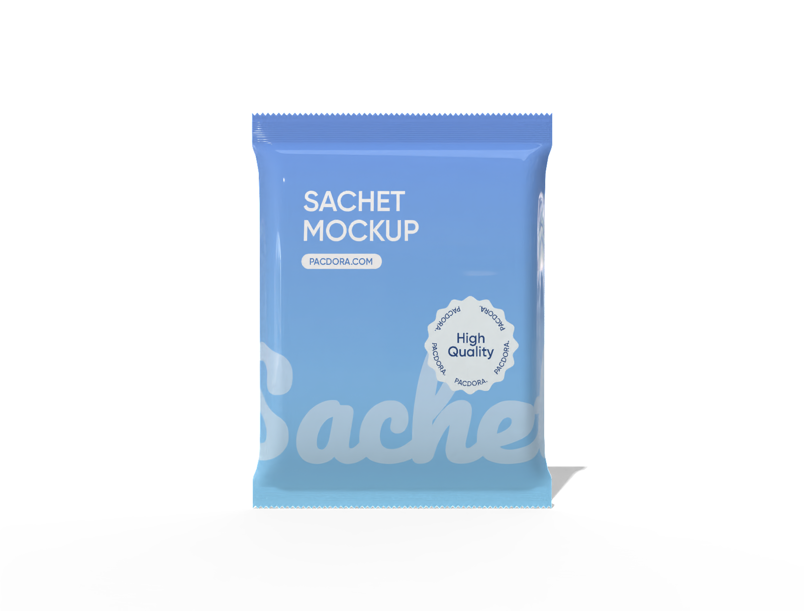 Sachet packaging mockup