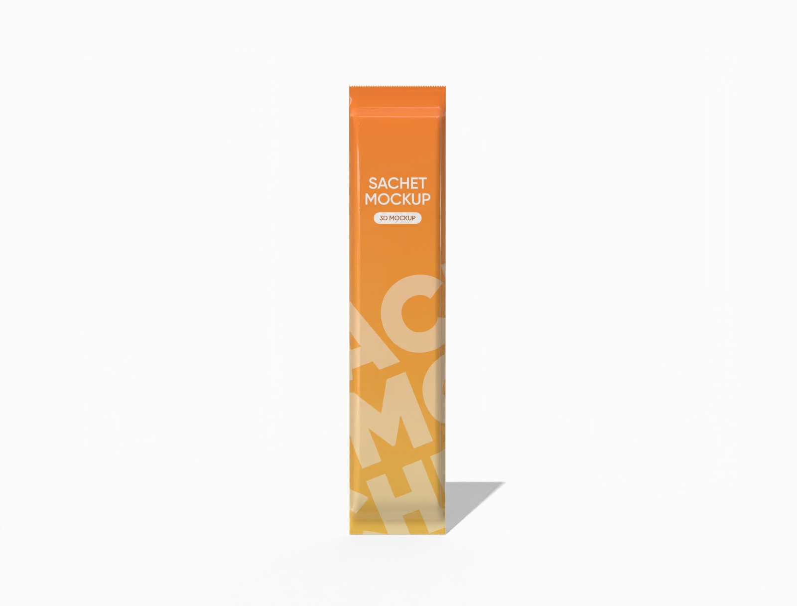 Sachet packaging mockup