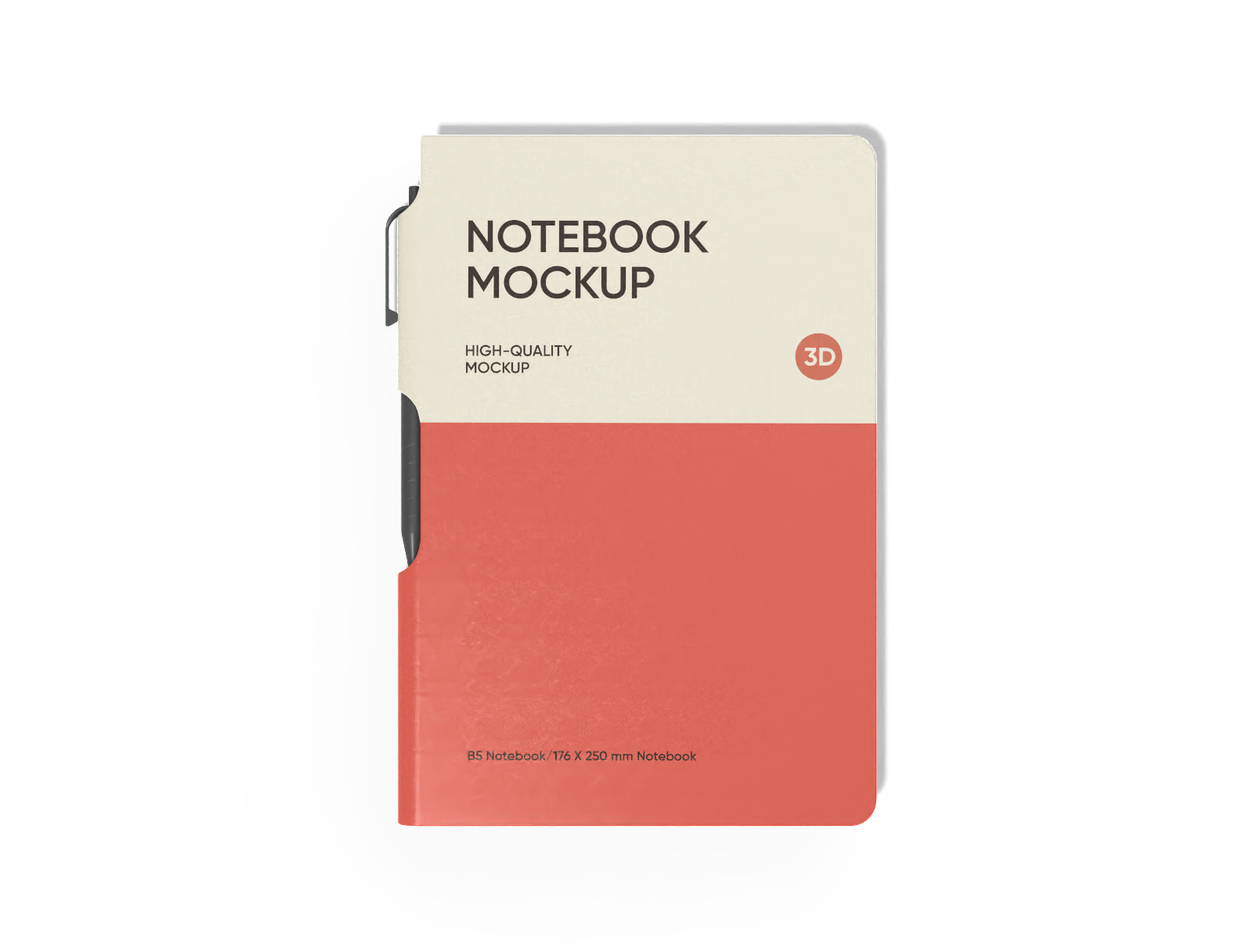 B5 notebook mockup