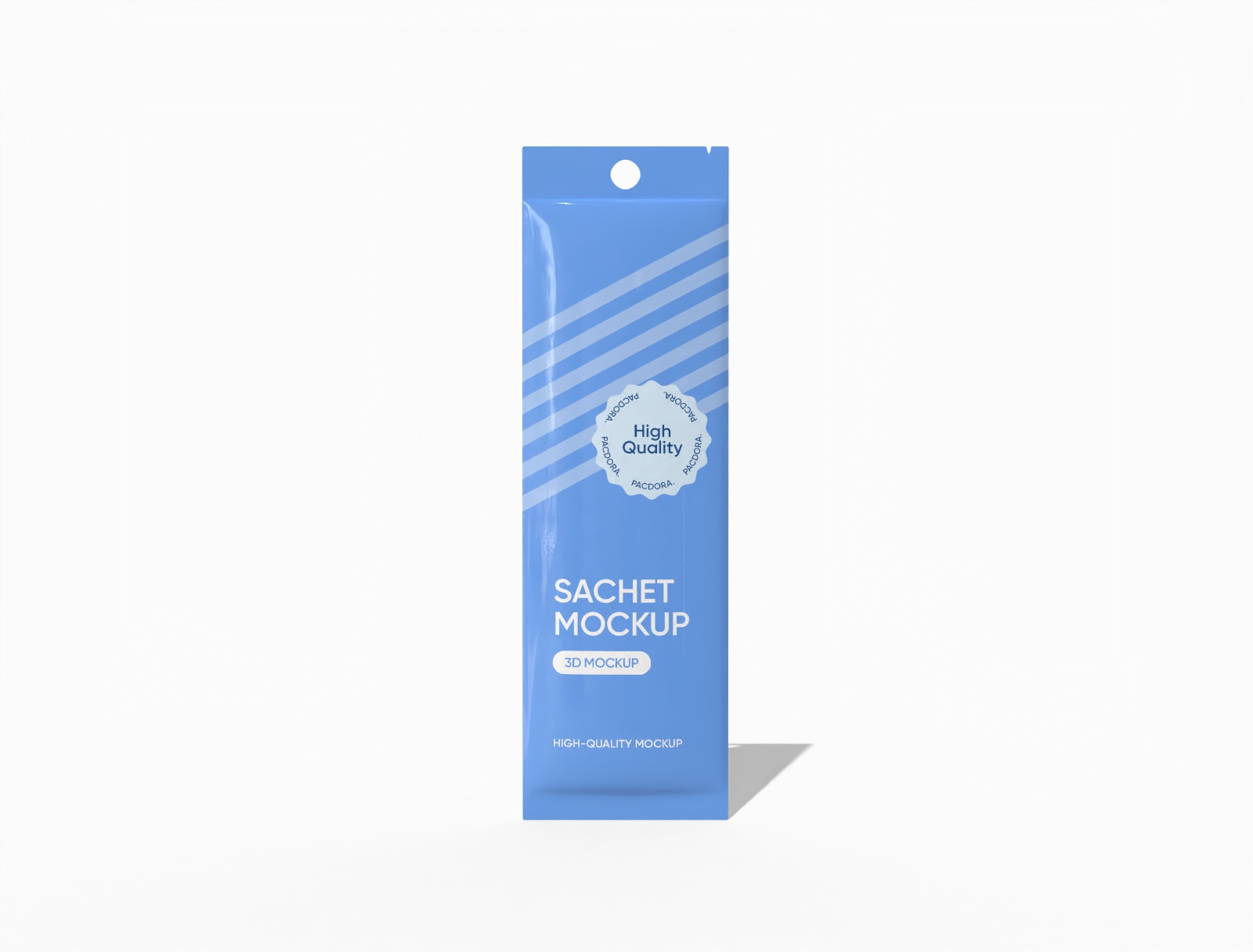 Stick sachet packaging mockup