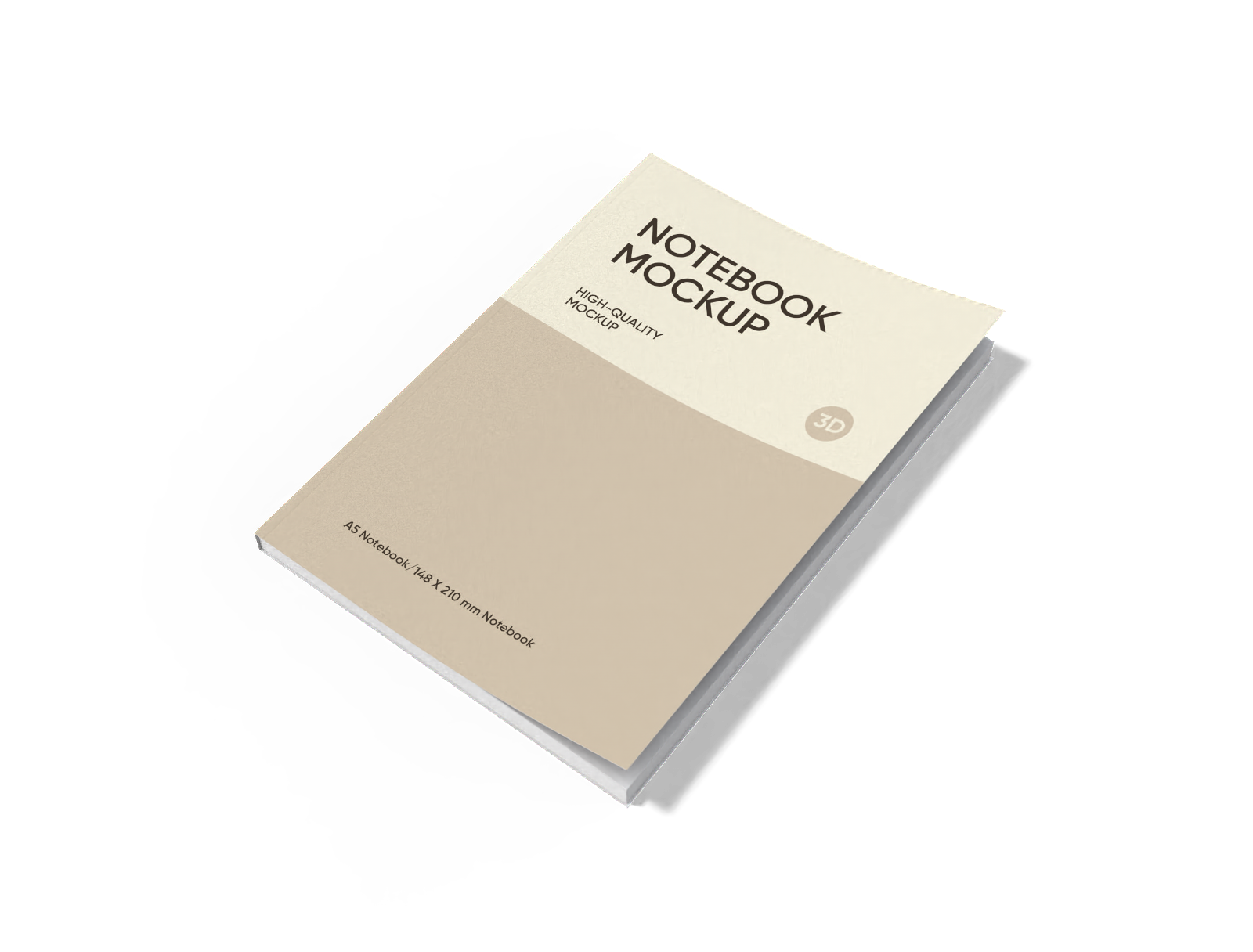 A5 notebook mockup