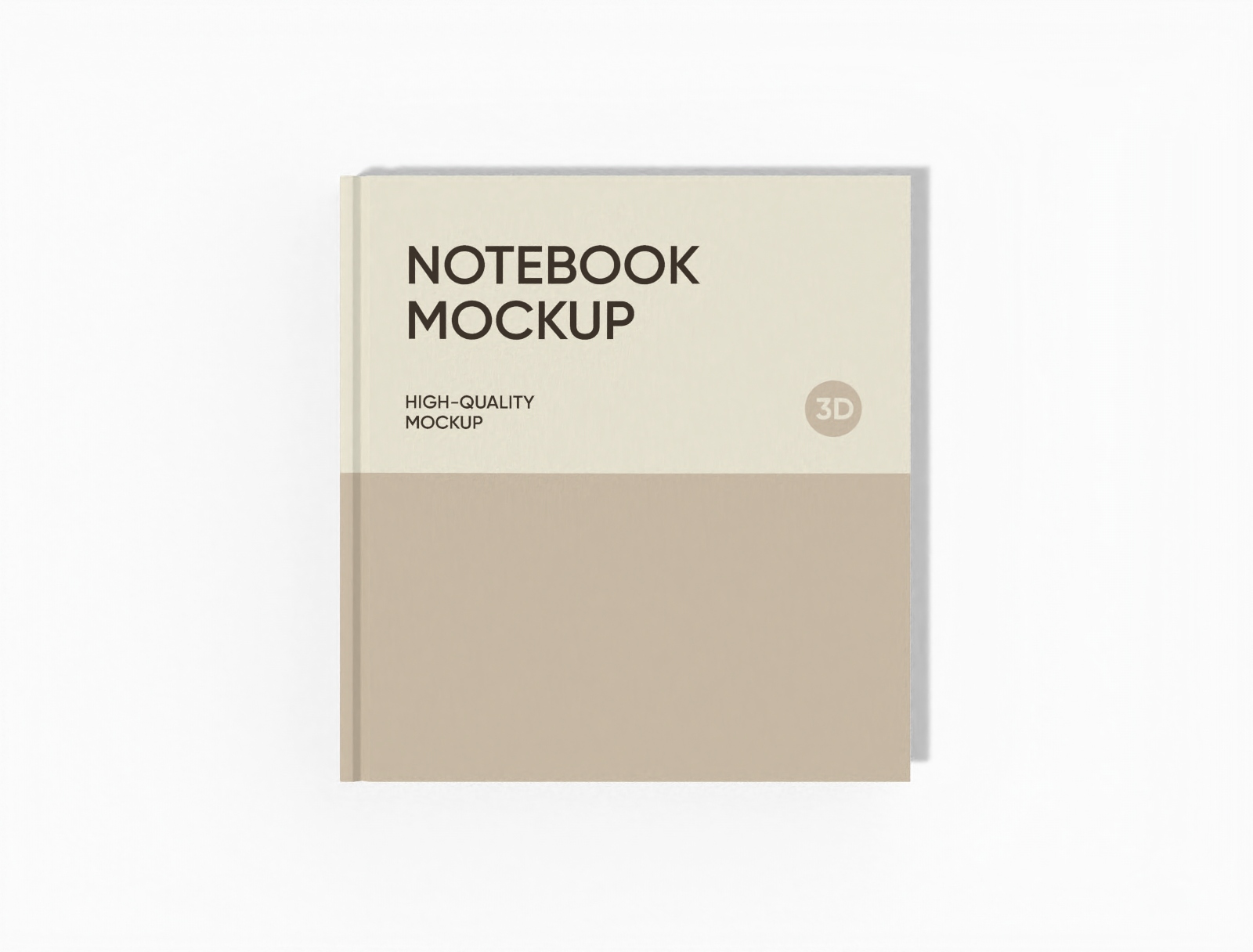 Square notebook mockup