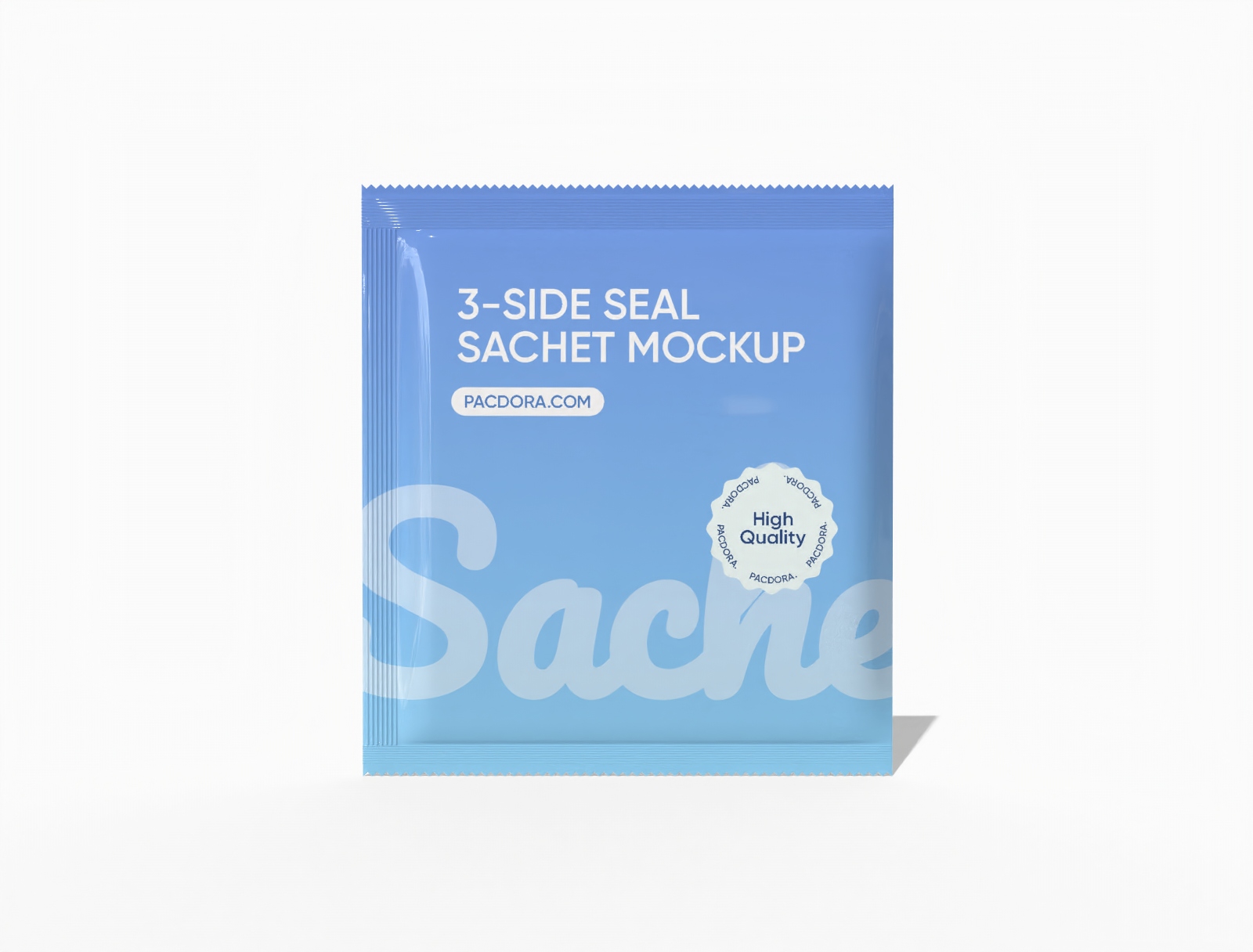 Sachet packaging mockup