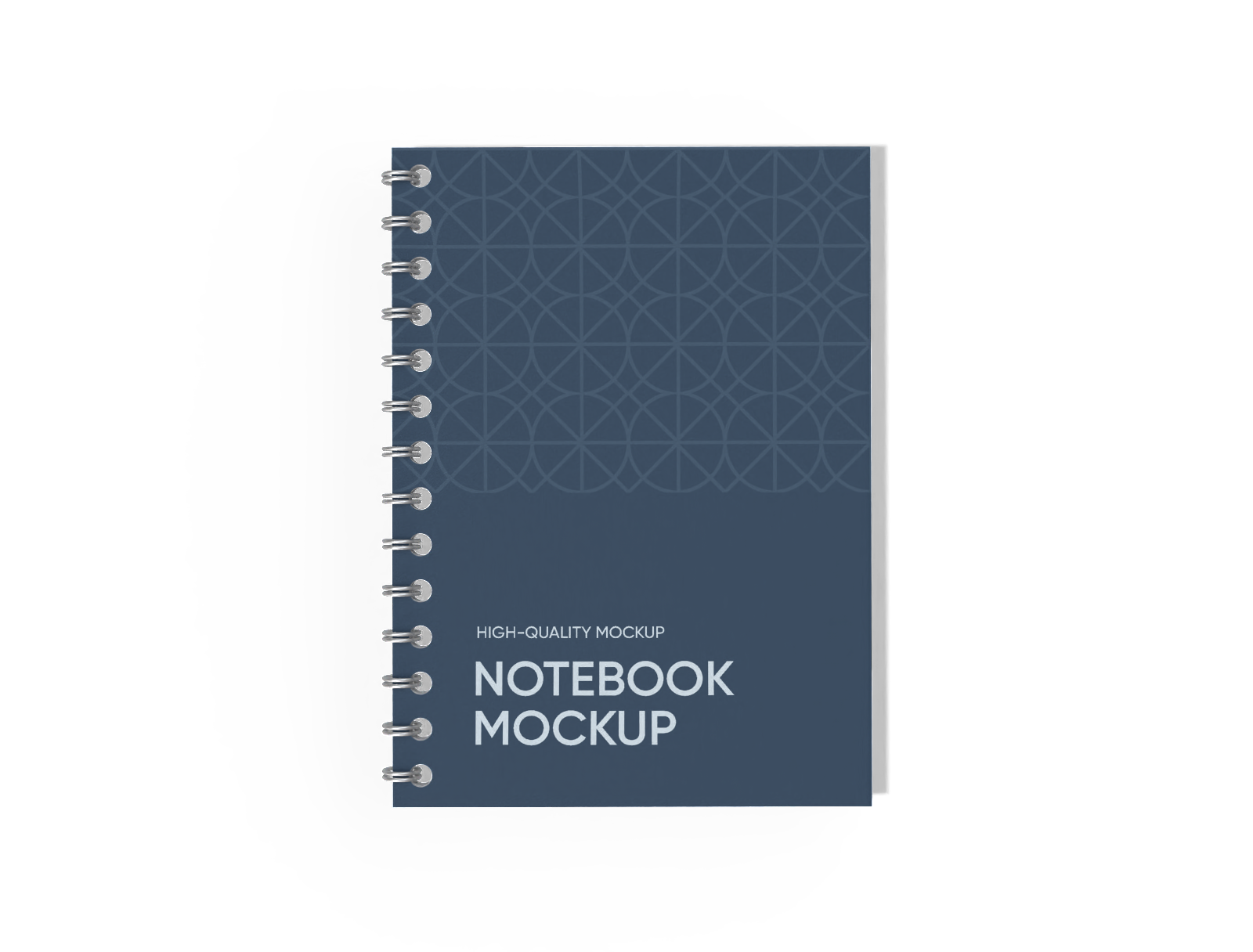 Wire bound notebook mockup