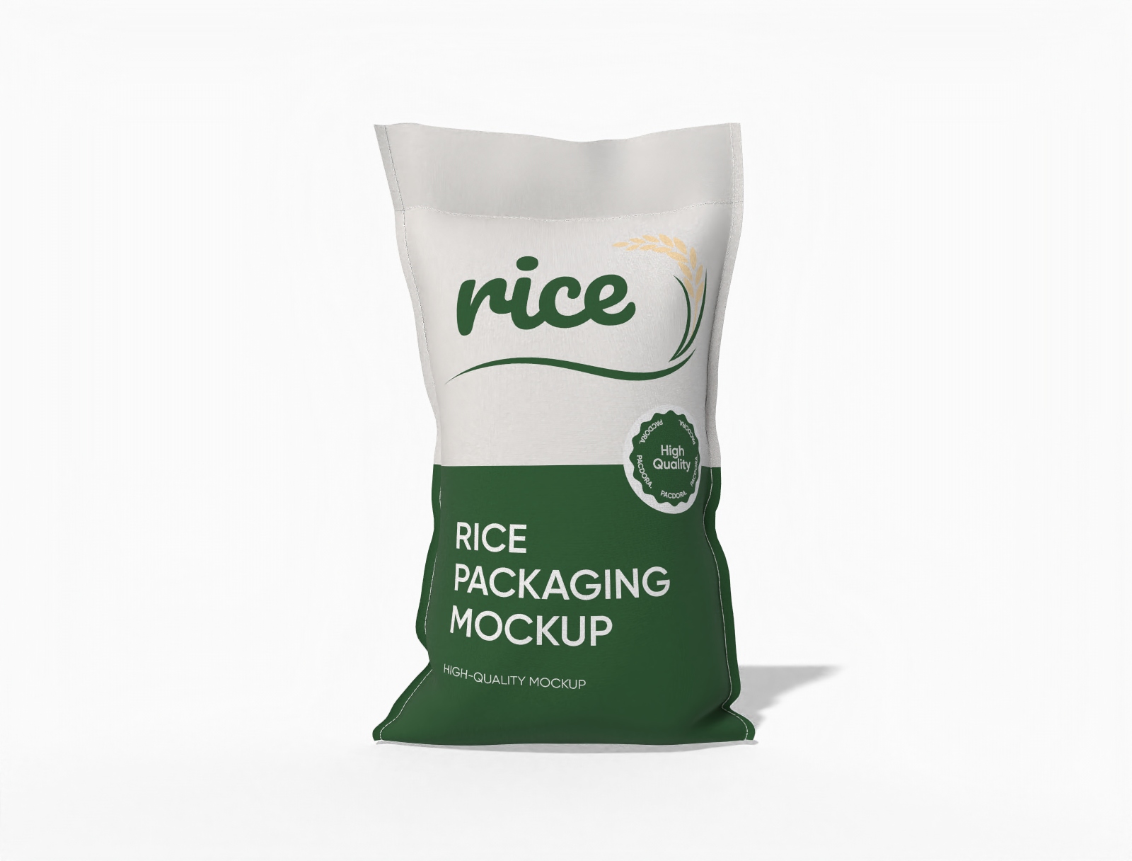 Rice packaging bag mockup