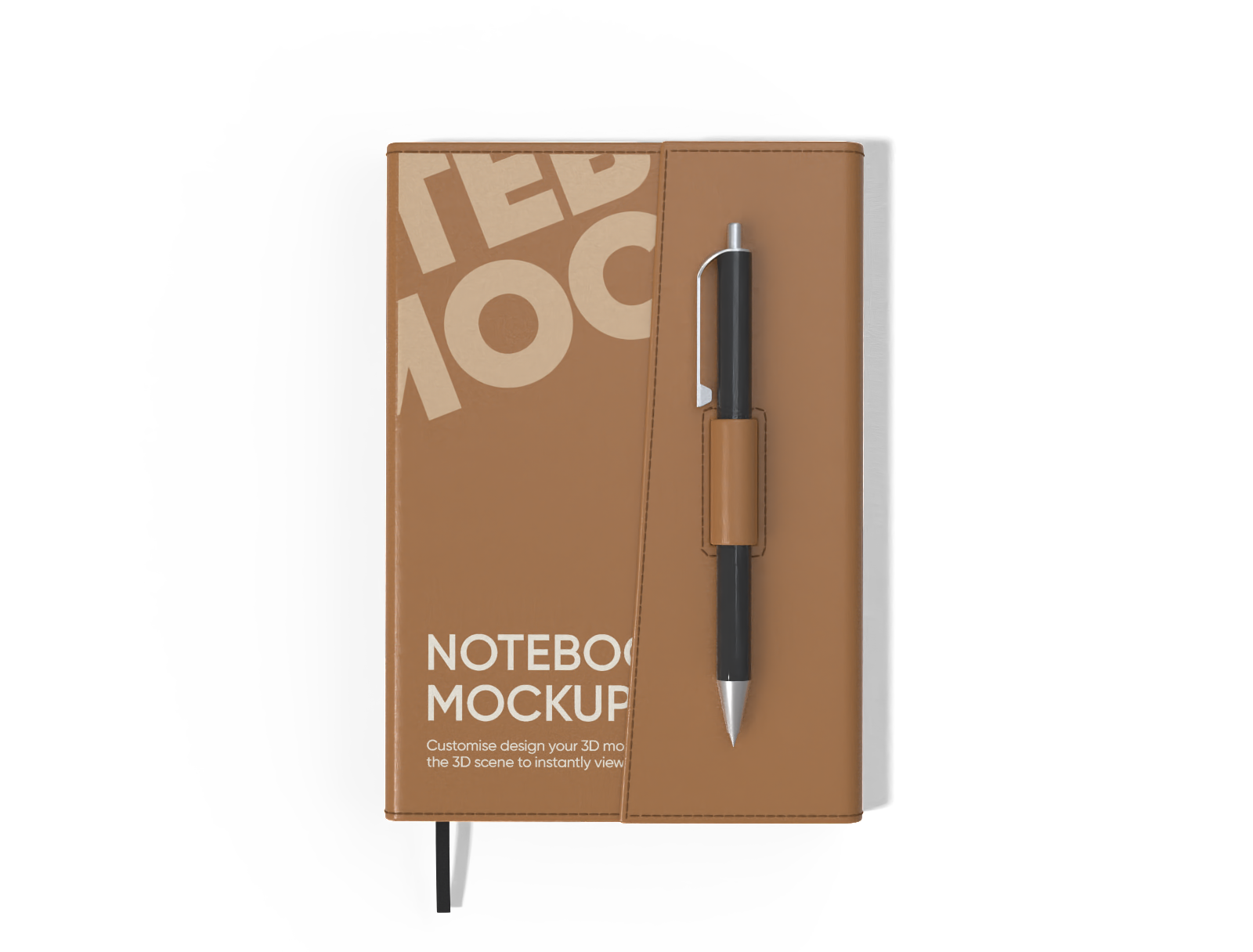 Leather notebook mockup