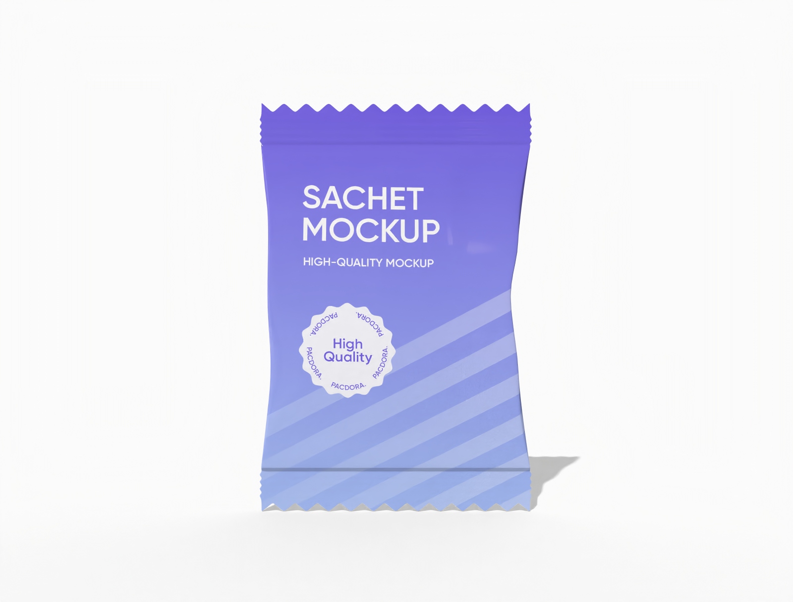 Sachet packaging mockup