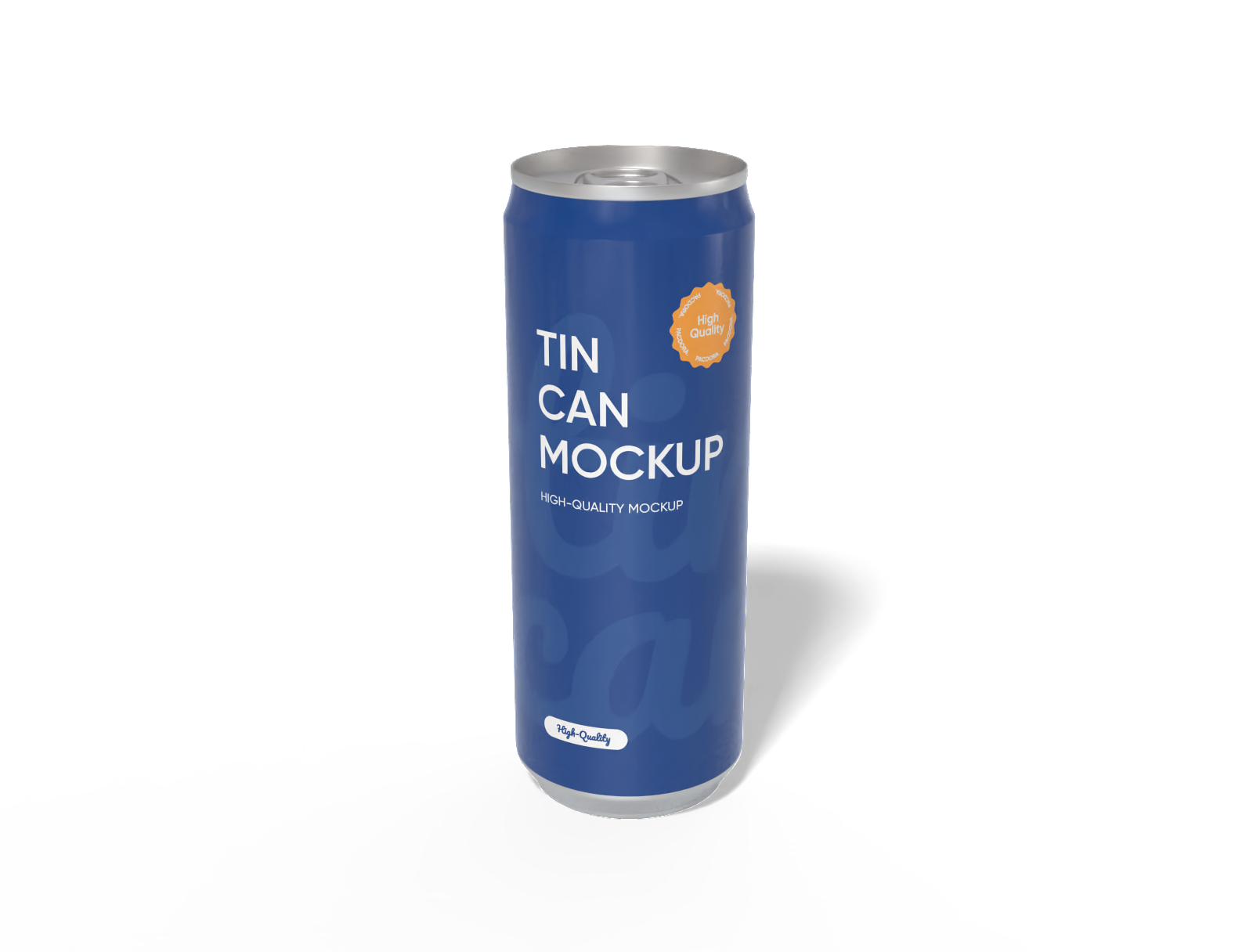 Tall tin can mockup
