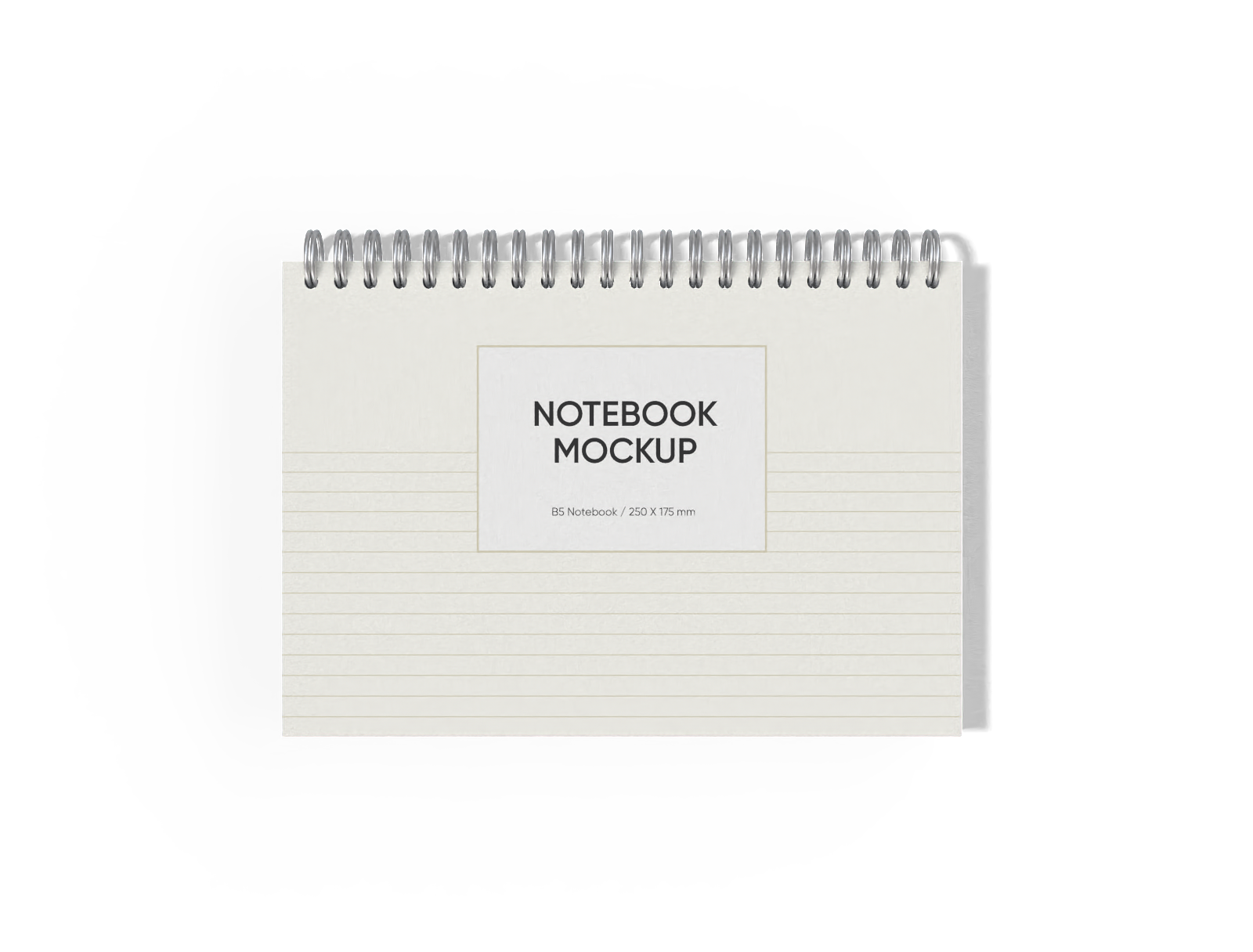 B5 notebook mockup