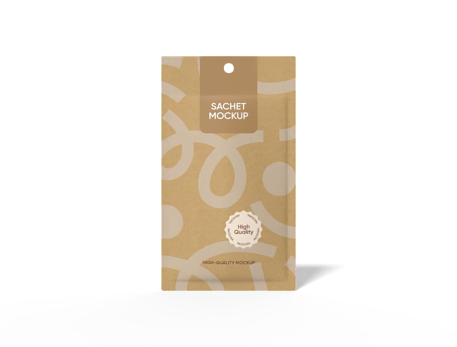 Sachet packaging mockup