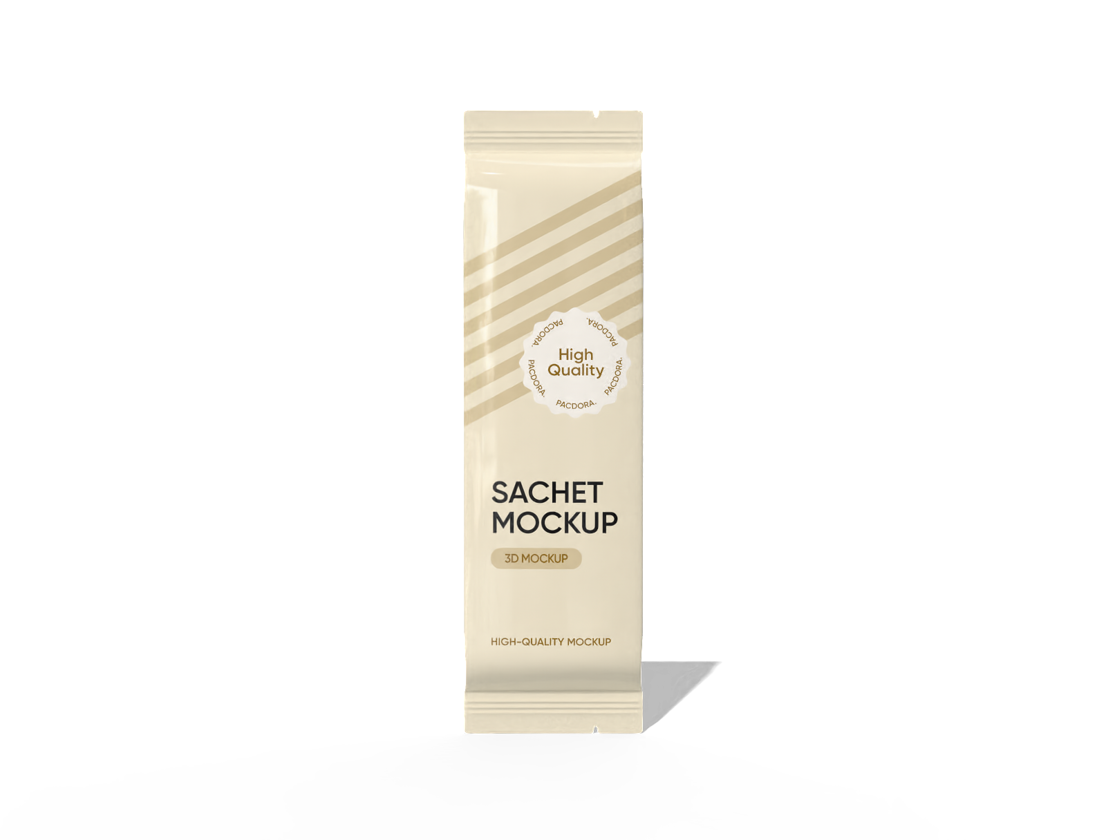 Stick sachet packaging mockup